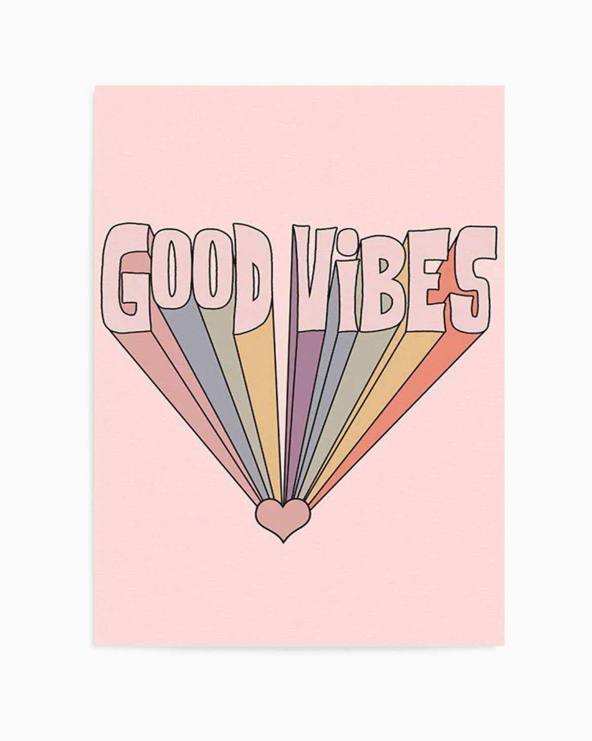 Good Vibes Retro Art Print