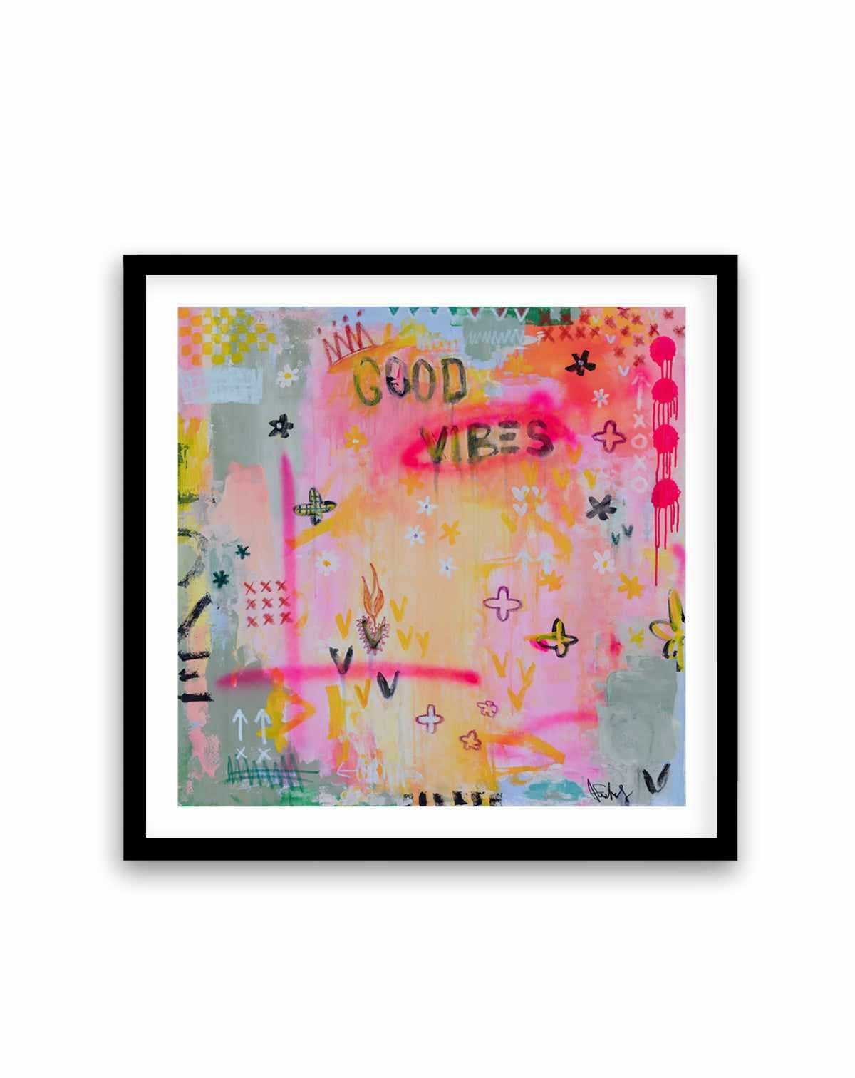 Good Vibes by Jackie Green | Art Print from Olive et Oriel where you can shop wallpaper and artworks online
