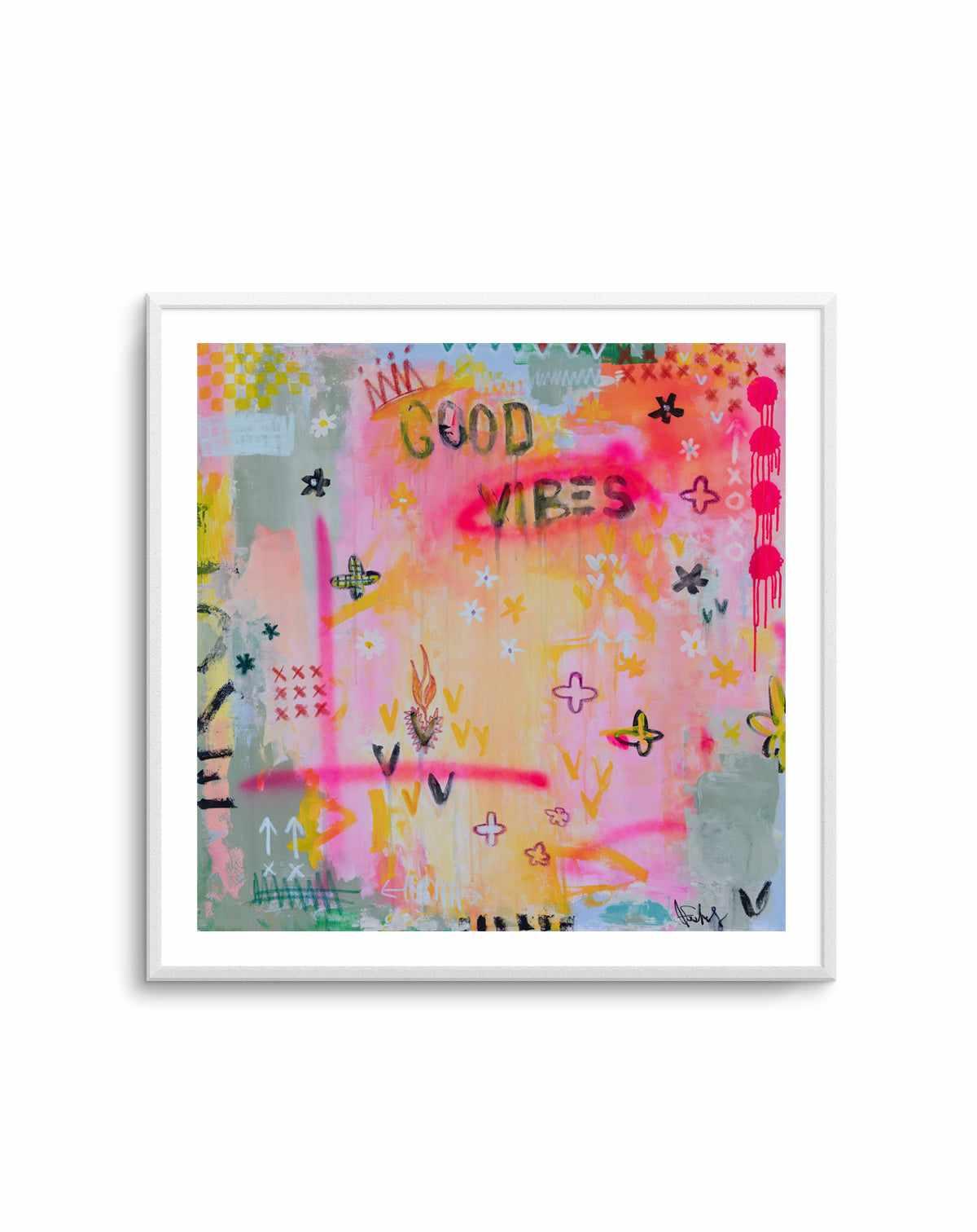 Good Vibes by Jackie Green | Art Print from Olive et Oriel where you can shop wallpaper and artworks online