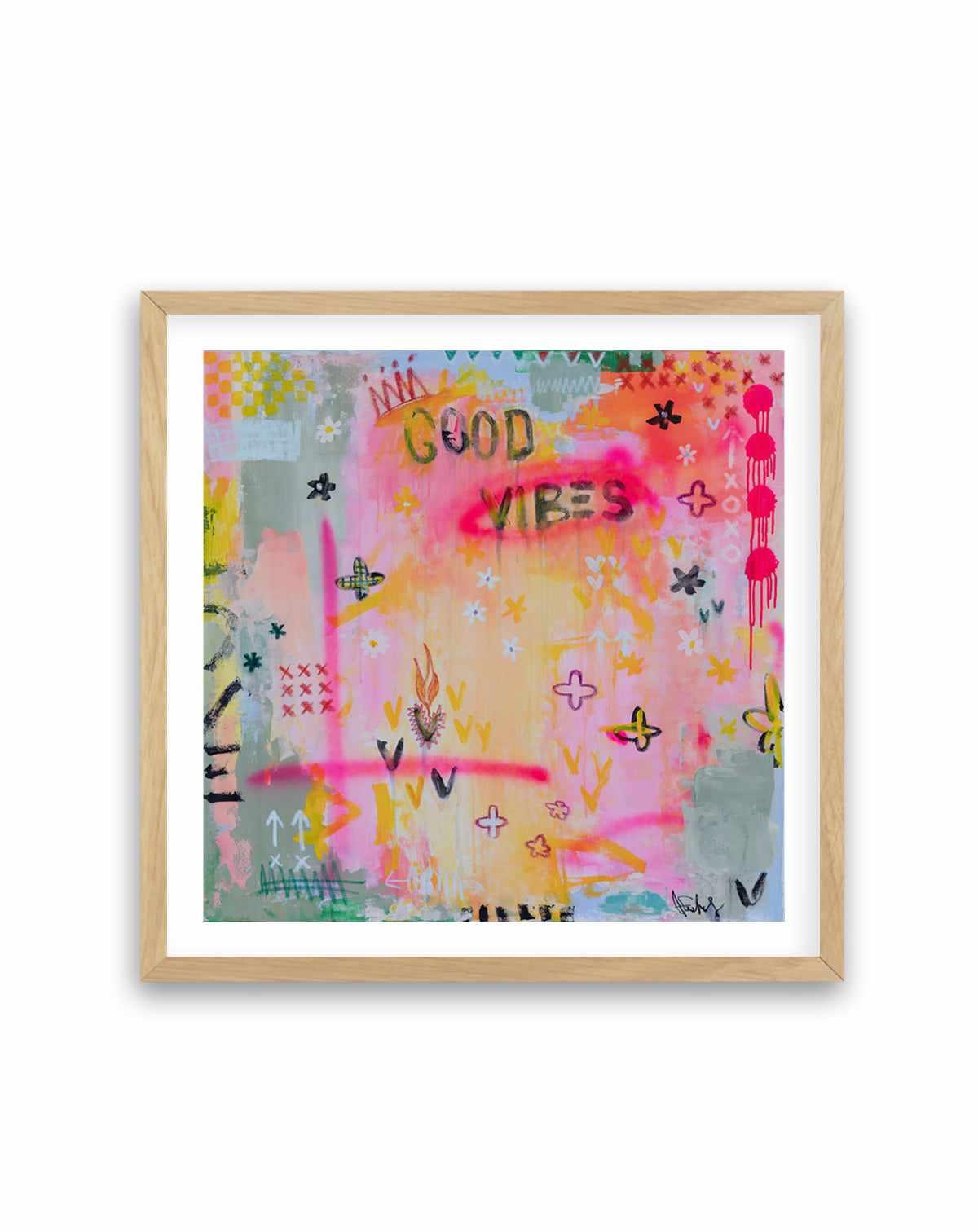 Good Vibes by Jackie Green | Art Print from Olive et Oriel where you can shop wallpaper and artworks online