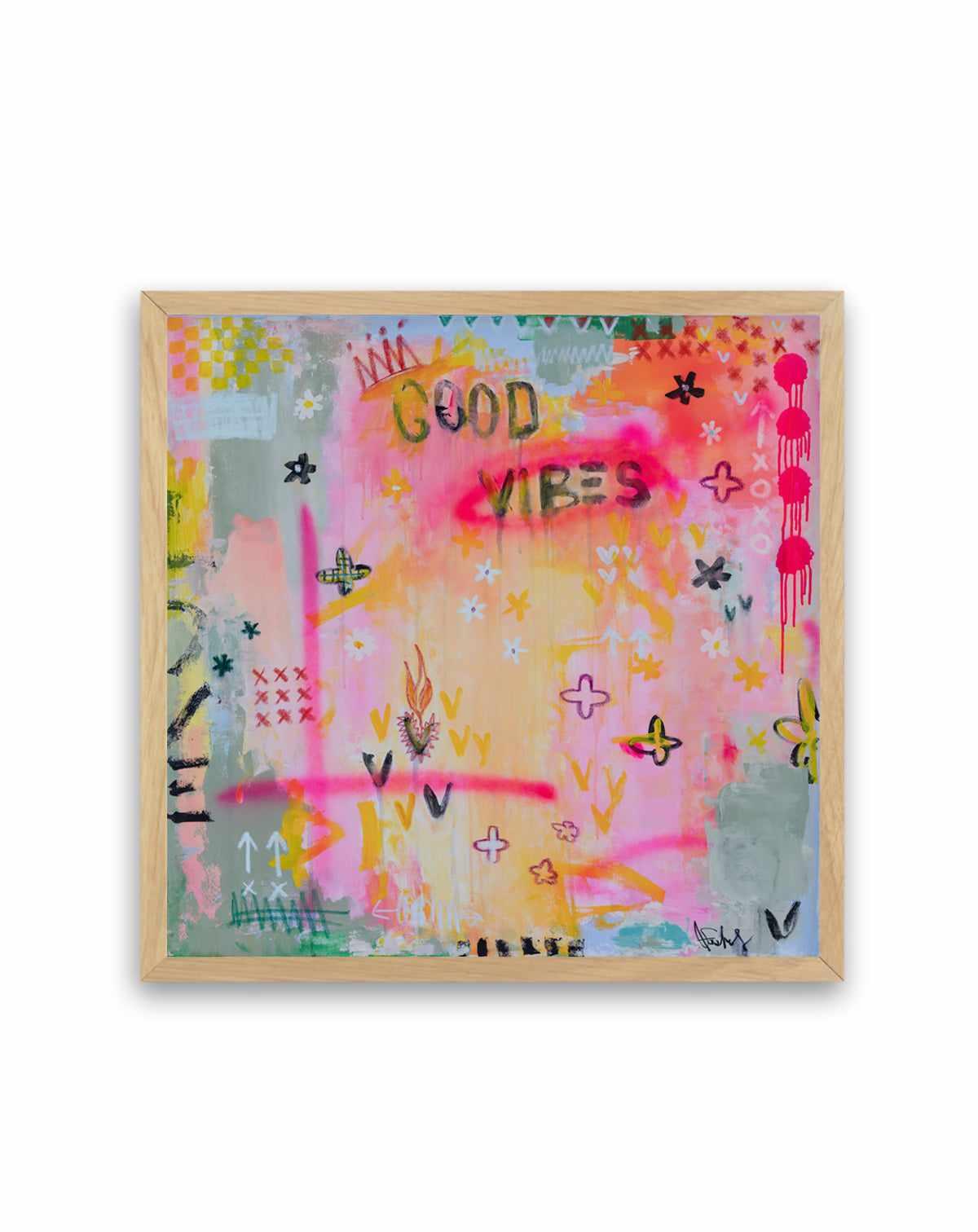 Good Vibes by Jackie Green | Art Print from Olive et Oriel where you can shop wallpaper and artworks online