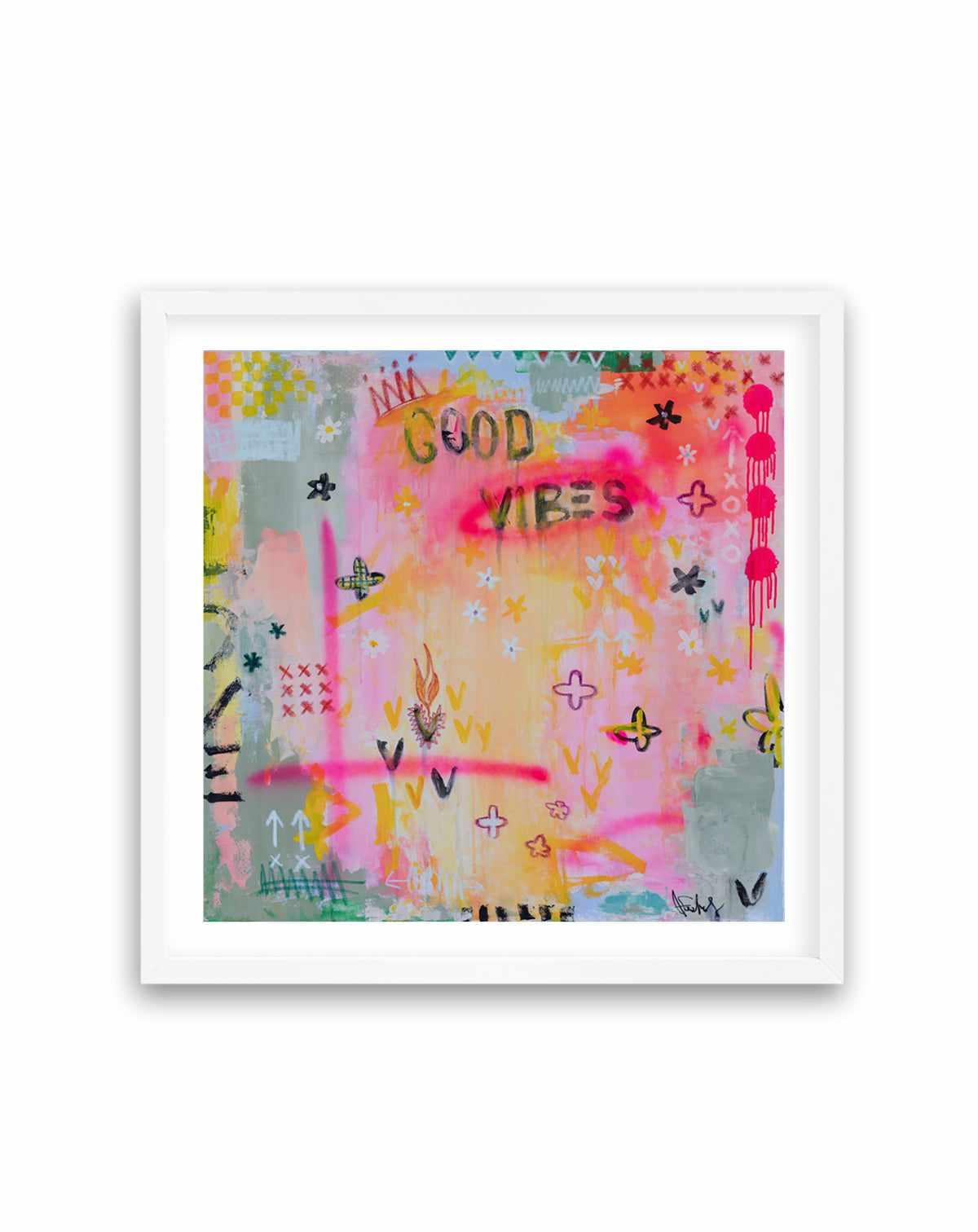 Good Vibes by Jackie Green | Art Print from Olive et Oriel where you can shop wallpaper and artworks online