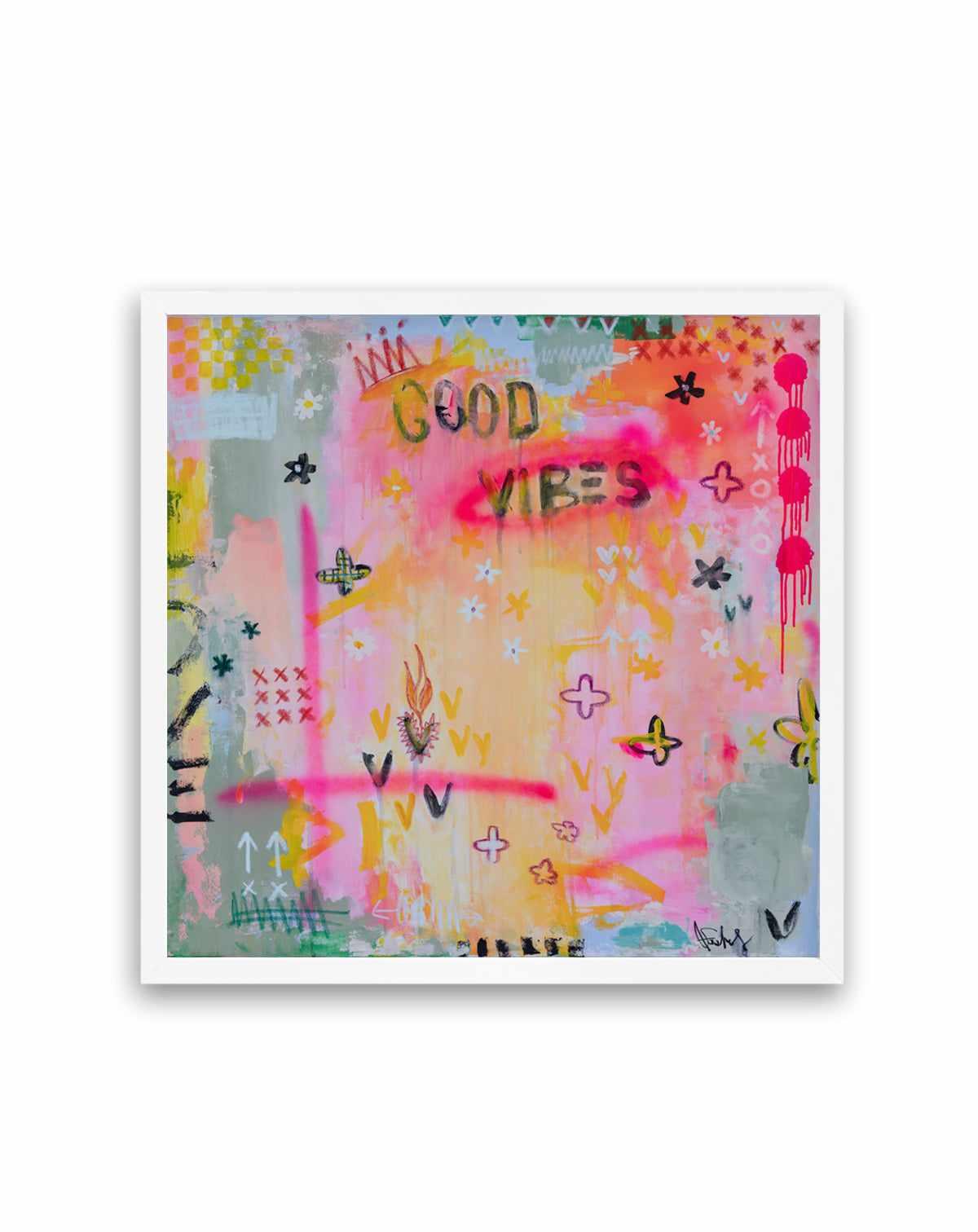 Good Vibes by Jackie Green | Art Print from Olive et Oriel where you can shop wallpaper and artworks online