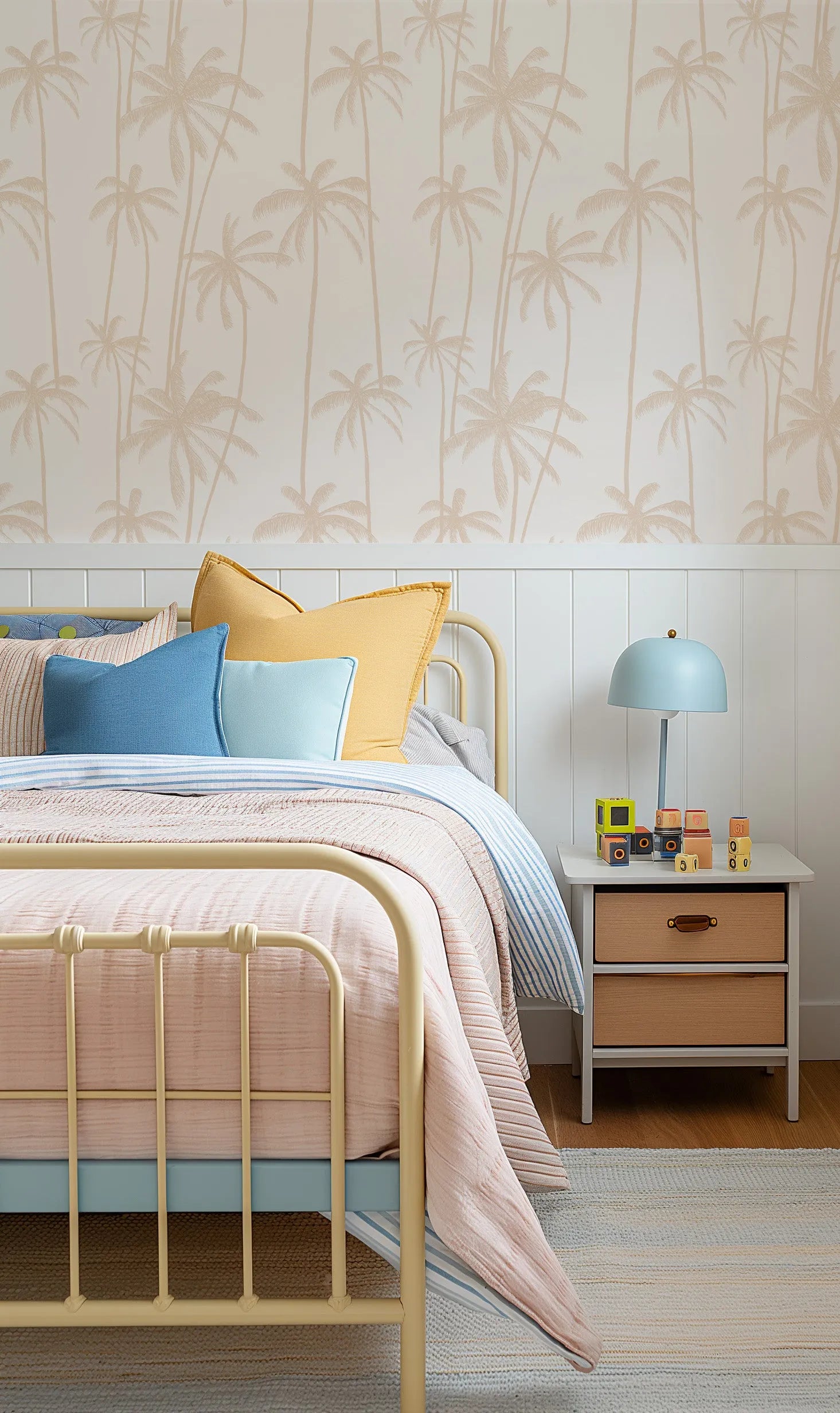Good Palms Soft Terracotta Wallpaper from Olive et Oriel where you can shop wallpaper and artworks online