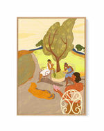 Gossip Session by Arty Guava | Framed Canvas Art Print