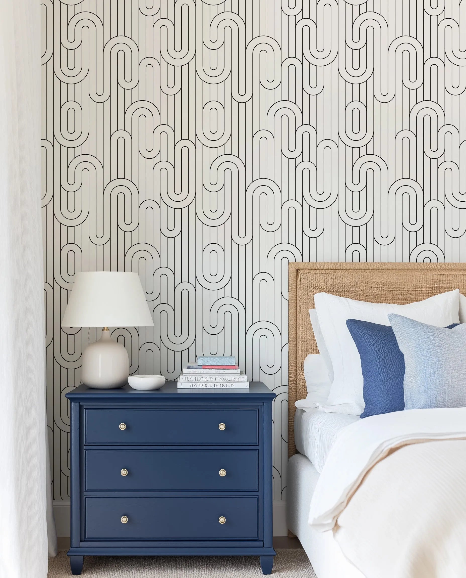Go with the Flow Wallpaper from Olive et Oriel where you can shop wallpaper and artworks online
