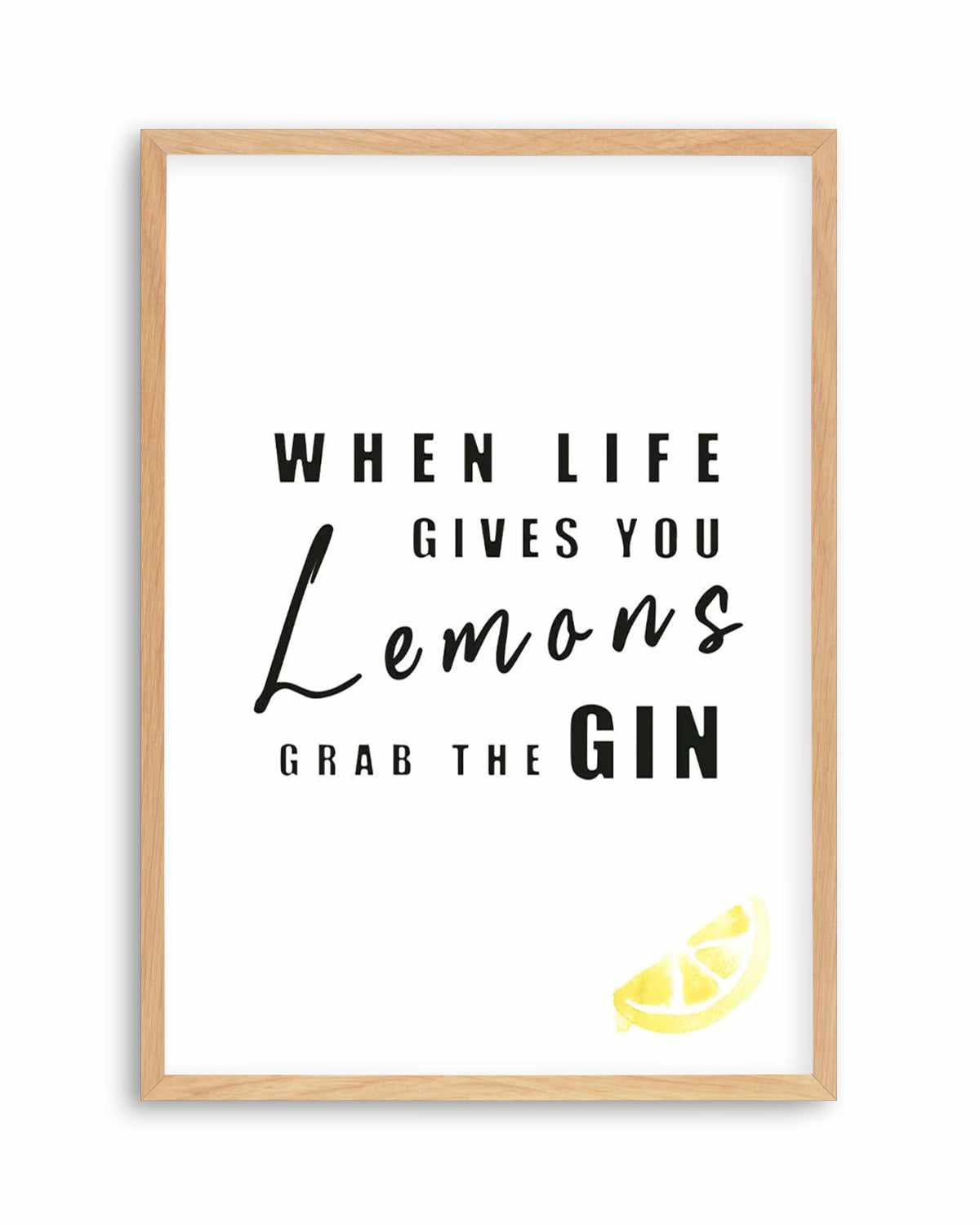 Grab the Gin Art Print