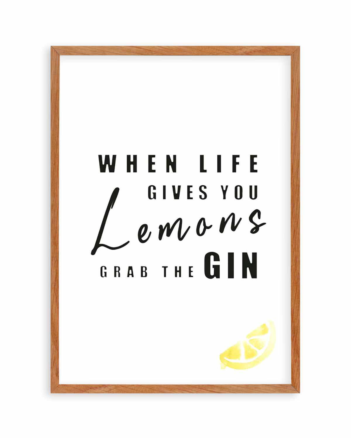 Grab the Gin Art Print