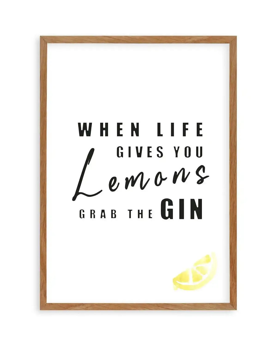 Grab the Gin Art Print-PRINT-Olive et Oriel-Olive et Oriel-50x70 cm | 19.6" x 27.5"-Walnut-With White Border-Buy-Australian-Art-Prints-Online-with-Olive-et-Oriel-Your-Artwork-Specialists-Austrailia-Decorate-With-Coastal-Photo-Wall-Art-Prints-From-Our-Beach-House-Artwork-Collection-Fine-Poster-and-Framed-Artwork