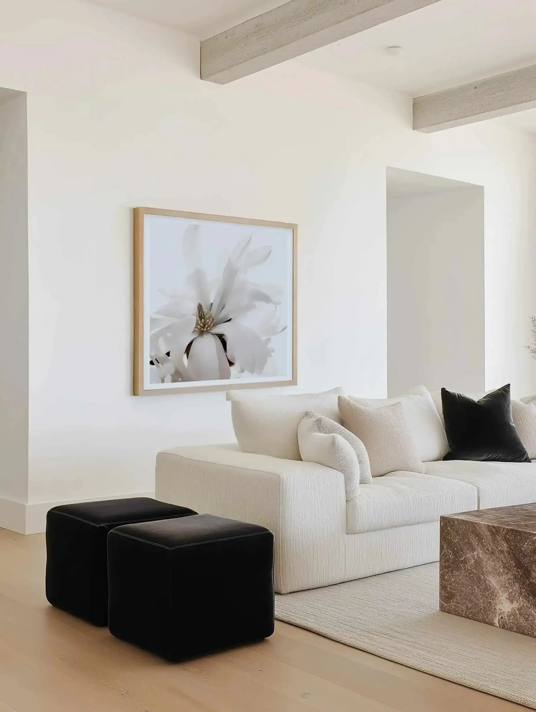 Grace Magnolia Square Art Print from Olive et Oriel where you can shop wallpaper and artworks online