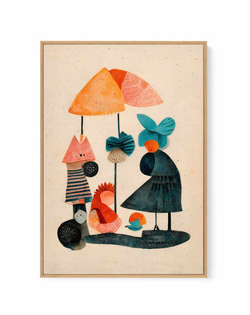 Granny and friends By Treechild | Framed Canvas Art Print from Olive et Oriel where you can shop wallpaper and artworks online