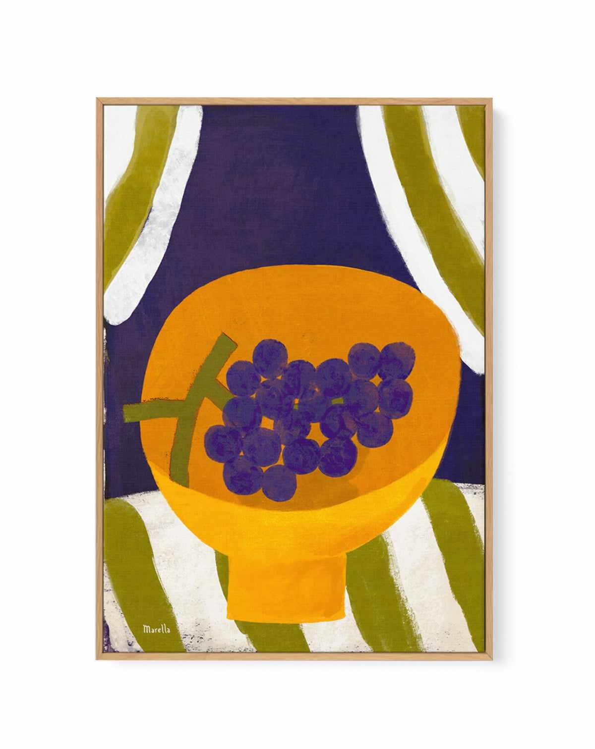 Grape in Bowl by Marco Marella | Framed Canvas Art Print from Olive et Oriel where you can shop wallpaper and artworks online