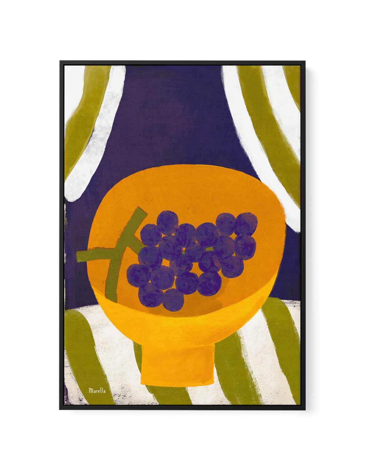 Grape in Bowl by Marco Marella | Framed Canvas Art Print from Olive et Oriel where you can shop wallpaper and artworks online