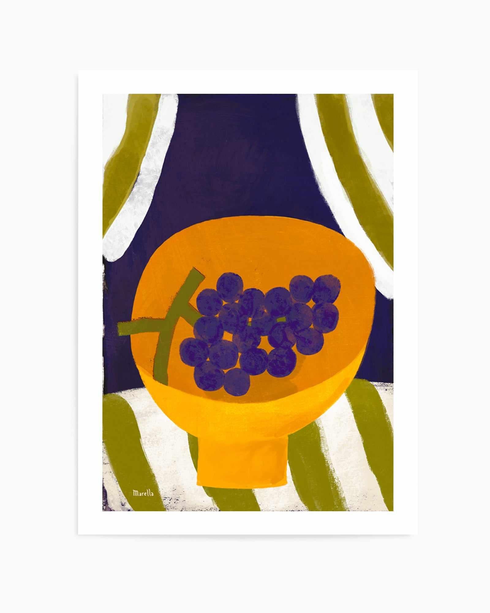 Grape in Bowl by Marco Marella | Art Print from Olive et Oriel where you can shop wallpaper and artworks online