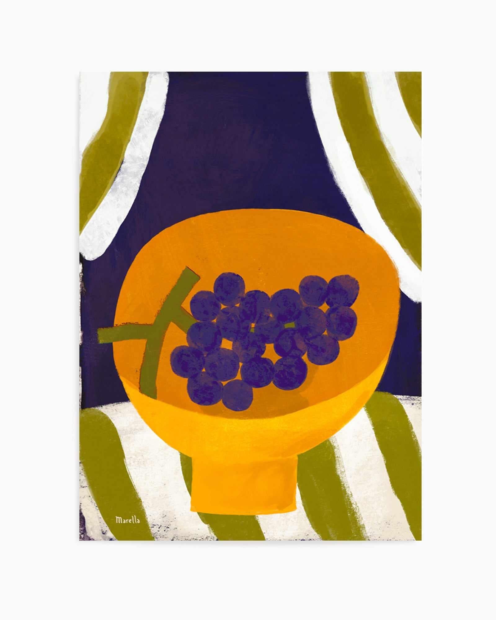 Grape in Bowl by Marco Marella | Art Print from Olive et Oriel where you can shop wallpaper and artworks online