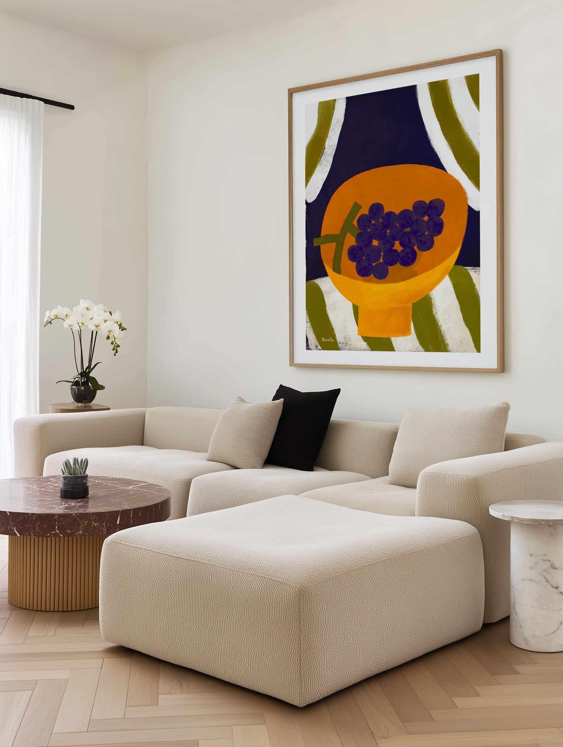 Grape in Bowl by Marco Marella | Art Print from Olive et Oriel where you can shop wallpaper and artworks online