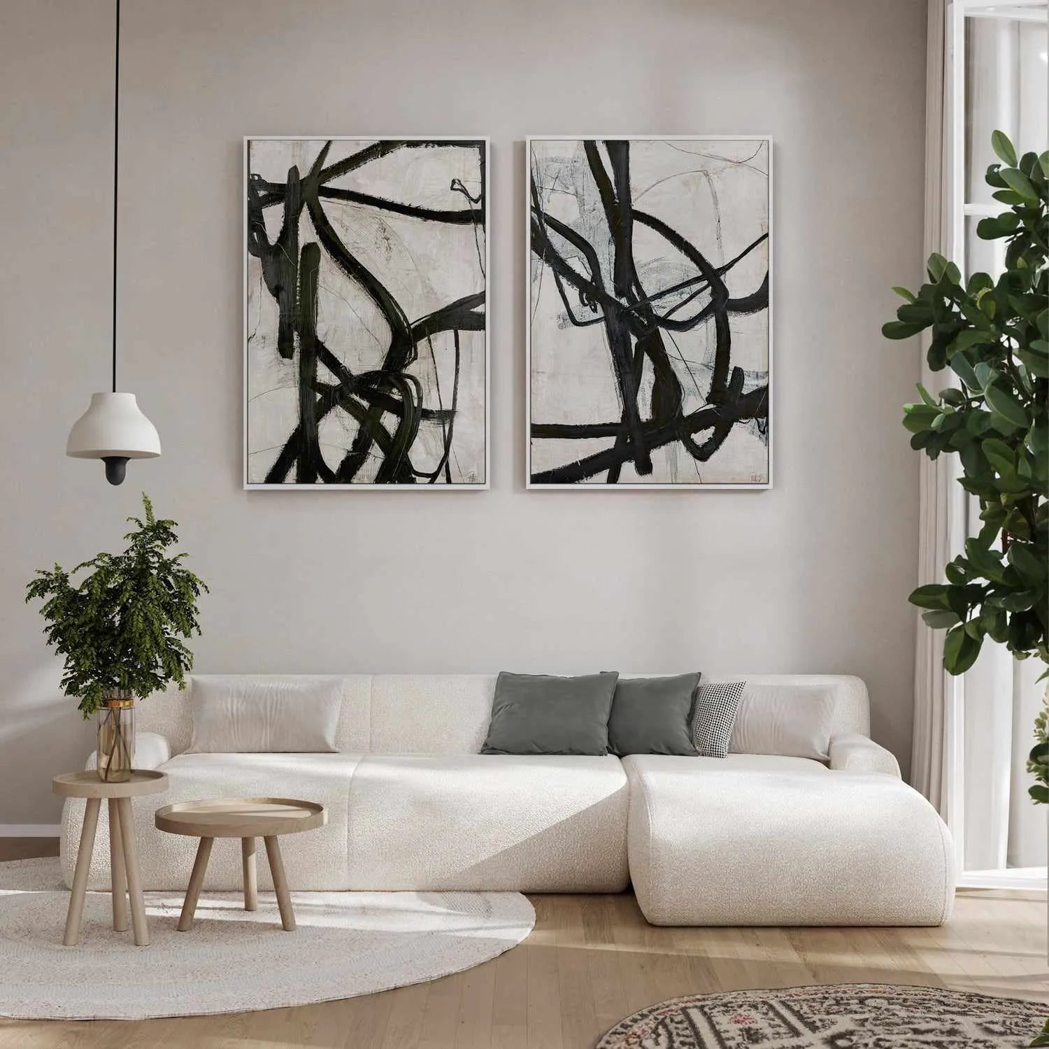 Graphical Lines V by Design Fabrikken | Framed Canvas Art Print from Olive et Oriel where you can shop wallpaper and artworks online