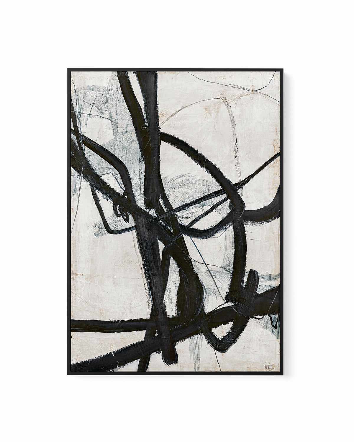 Graphical Lines VI by Design Fabrikken | Framed Canvas Art Print