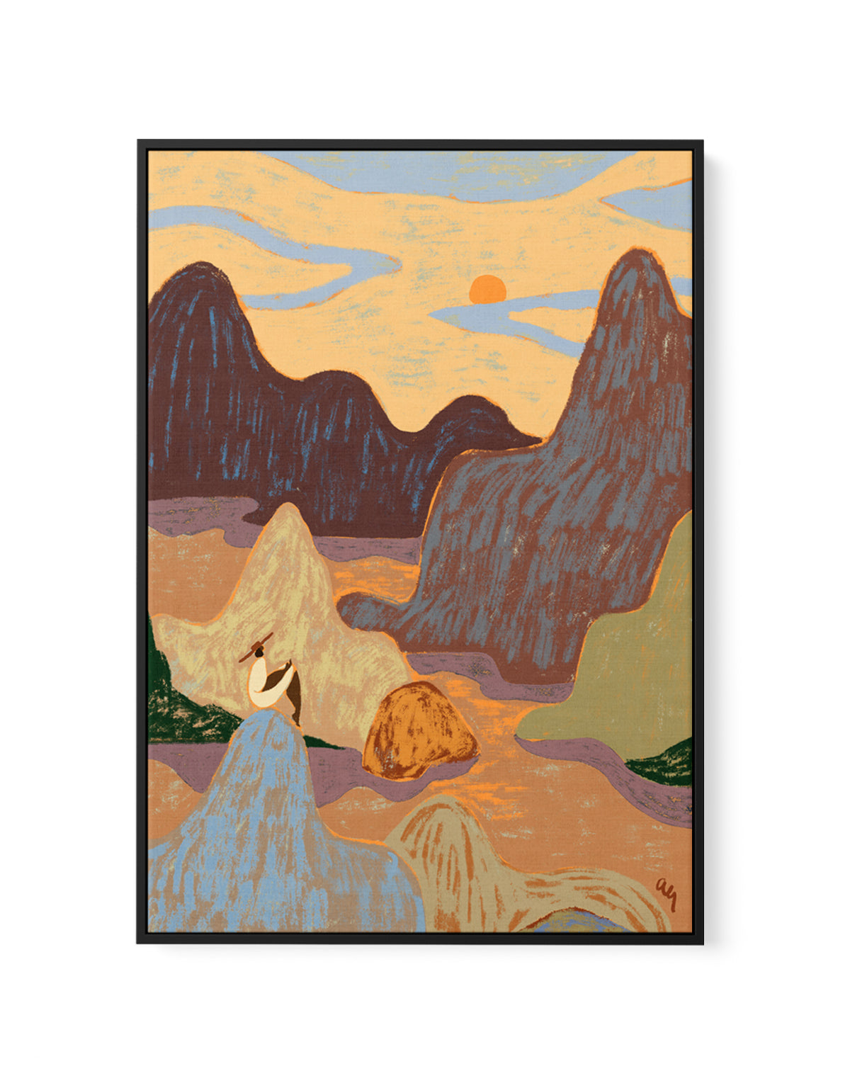 Grateful Heart by Arty Guava | Framed Canvas Art Print