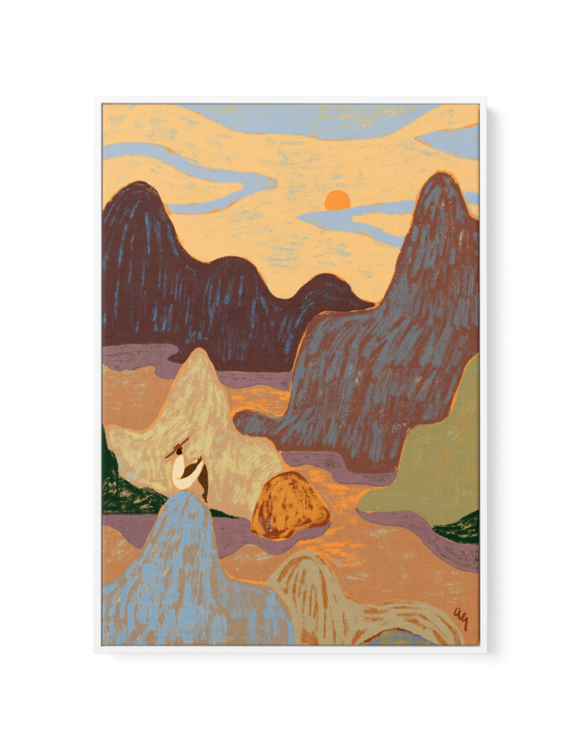 Grateful Heart by Arty Guava | Framed Canvas Art Print