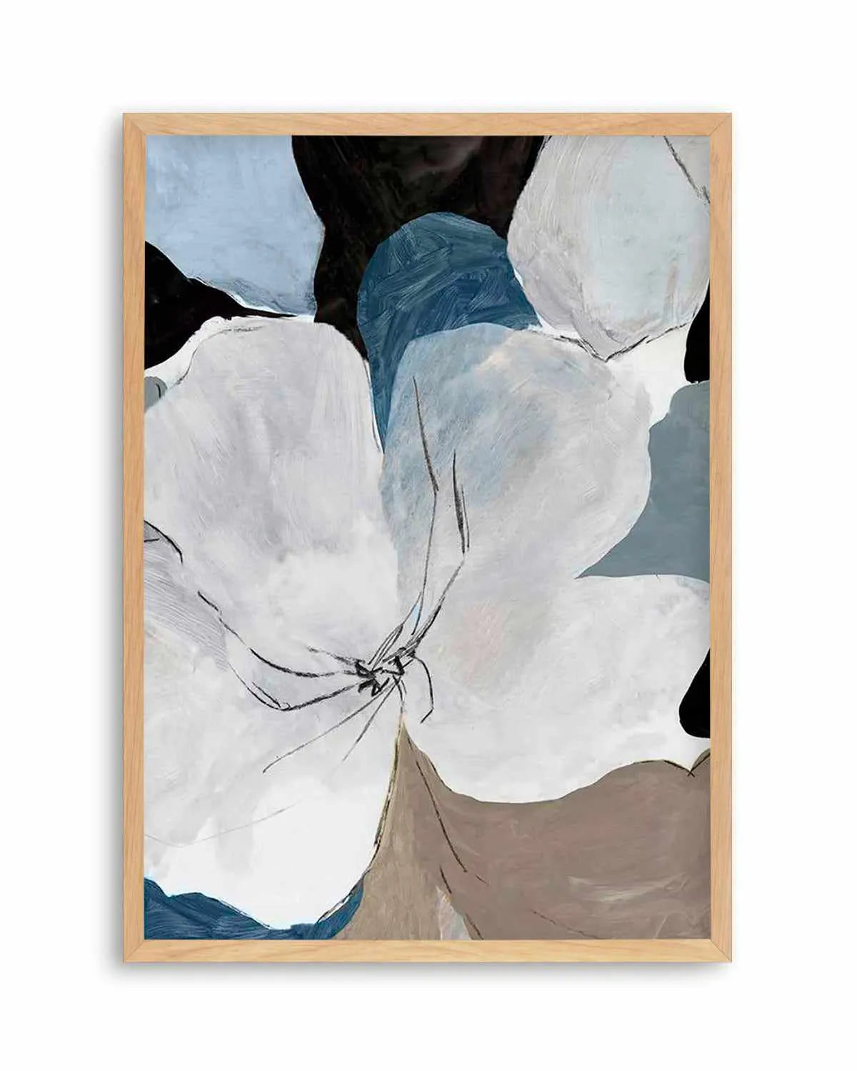 Grey Flowers II Art Print from Olive et Oriel where you can shop wallpaper and artworks online