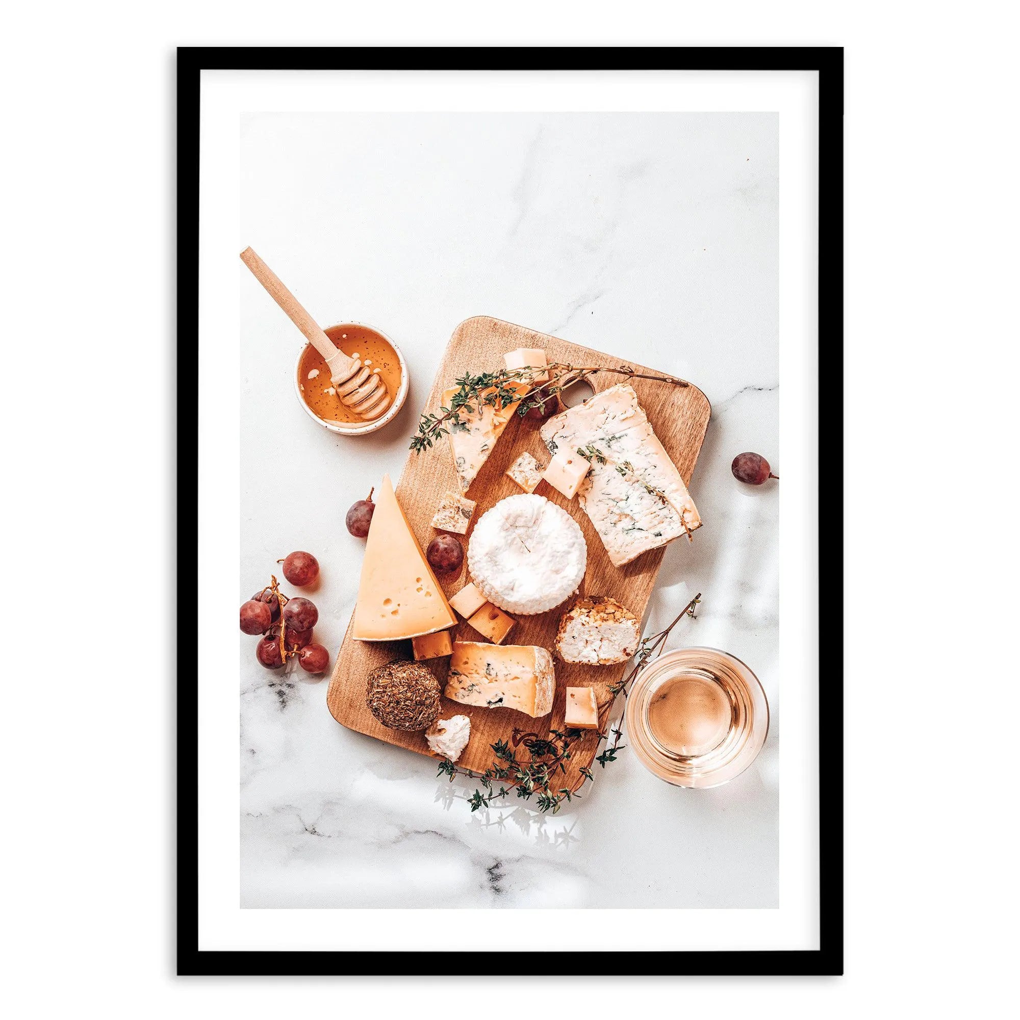 Grazing Board Art Print-PRINT-Olive et Oriel-Olive et Oriel-A5 | 5.8" x 8.3" | 14.8 x 21cm-Black-With White Border-Buy-Australian-Art-Prints-Online-with-Olive-et-Oriel-Your-Artwork-Specialists-Austrailia-Decorate-With-Coastal-Photo-Wall-Art-Prints-From-Our-Beach-House-Artwork-Collection-Fine-Poster-and-Framed-Artwork