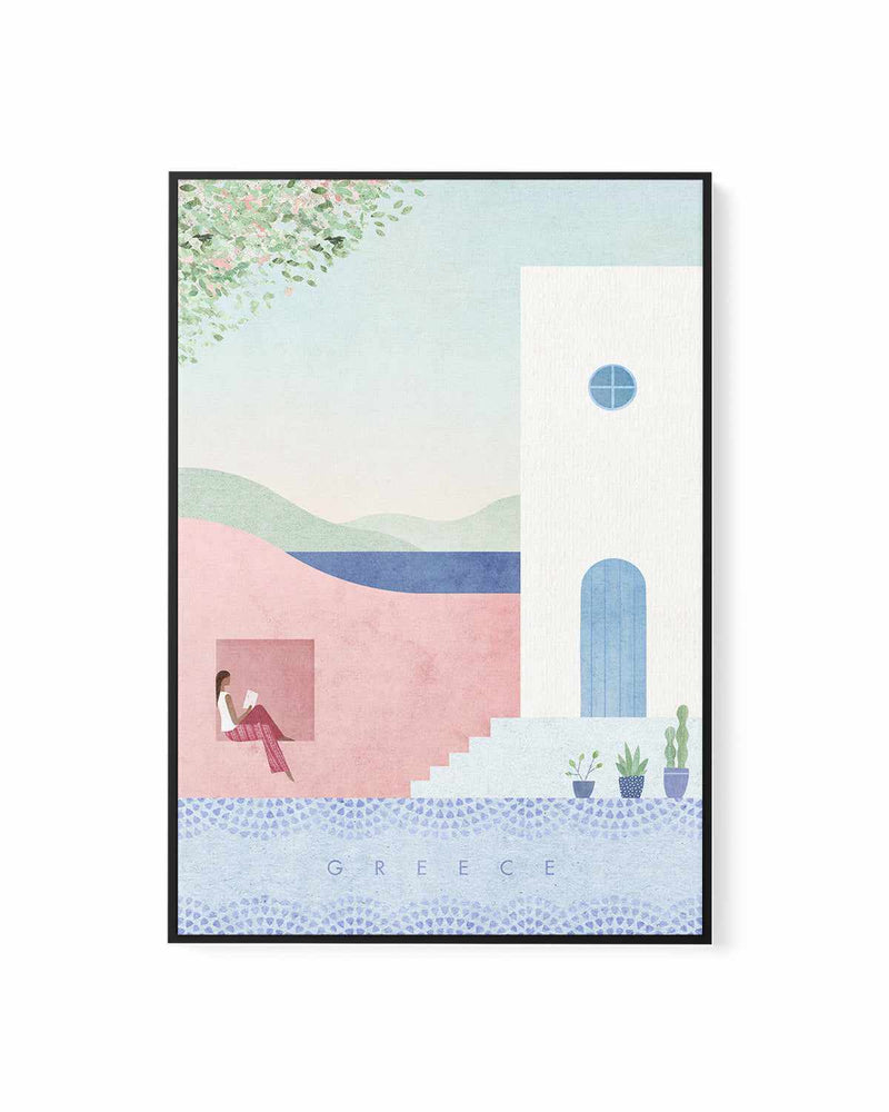Greece by Henry Rivers | Framed Canvas Art Print