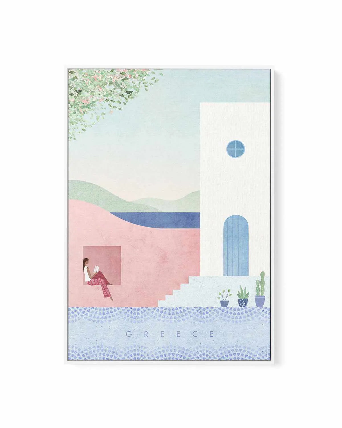 Greece by Henry Rivers | Framed Canvas Art Print from Olive et Oriel where you can shop wallpaper and artworks online