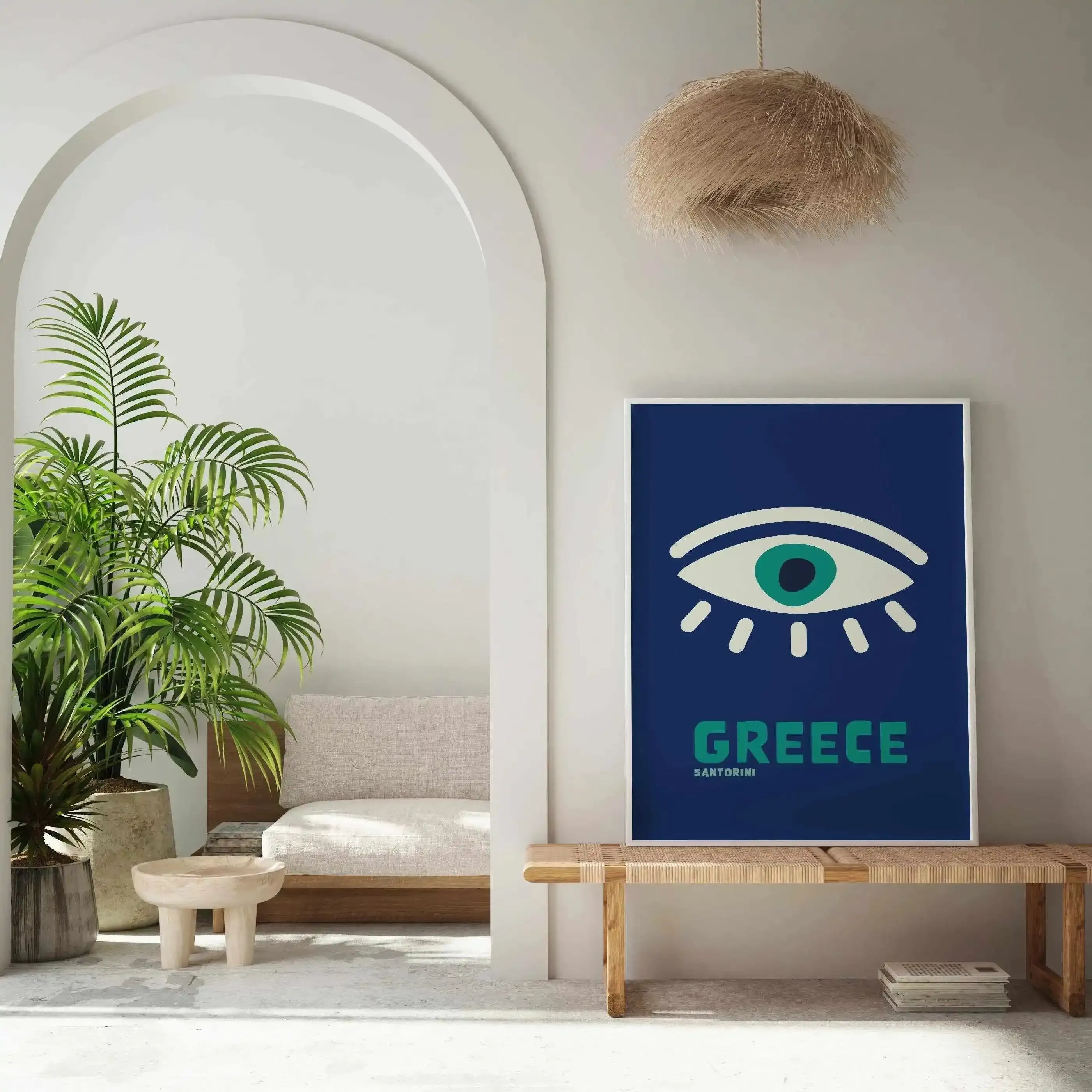 Greece, Santorini Art Print-Shop Greece Wall Art Prints Online with Olive et Oriel - Our collection of Greek Islands art prints offer unique wall art including blue domes of Santorini in Oia, mediterranean sea prints and incredible posters from Milos and other Greece landscape photography - this collection will add mediterranean blue to your home, perfect for updating the walls in coastal, beach house style. There is Greece art on canvas and extra large wall art with fast, free shipping across A