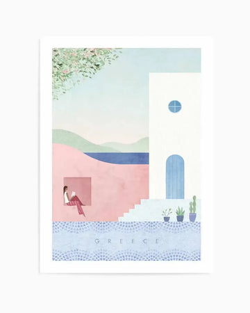 Greece by Henry Rivers Art Print from Olive et Oriel where you can shop wallpaper and artworks online