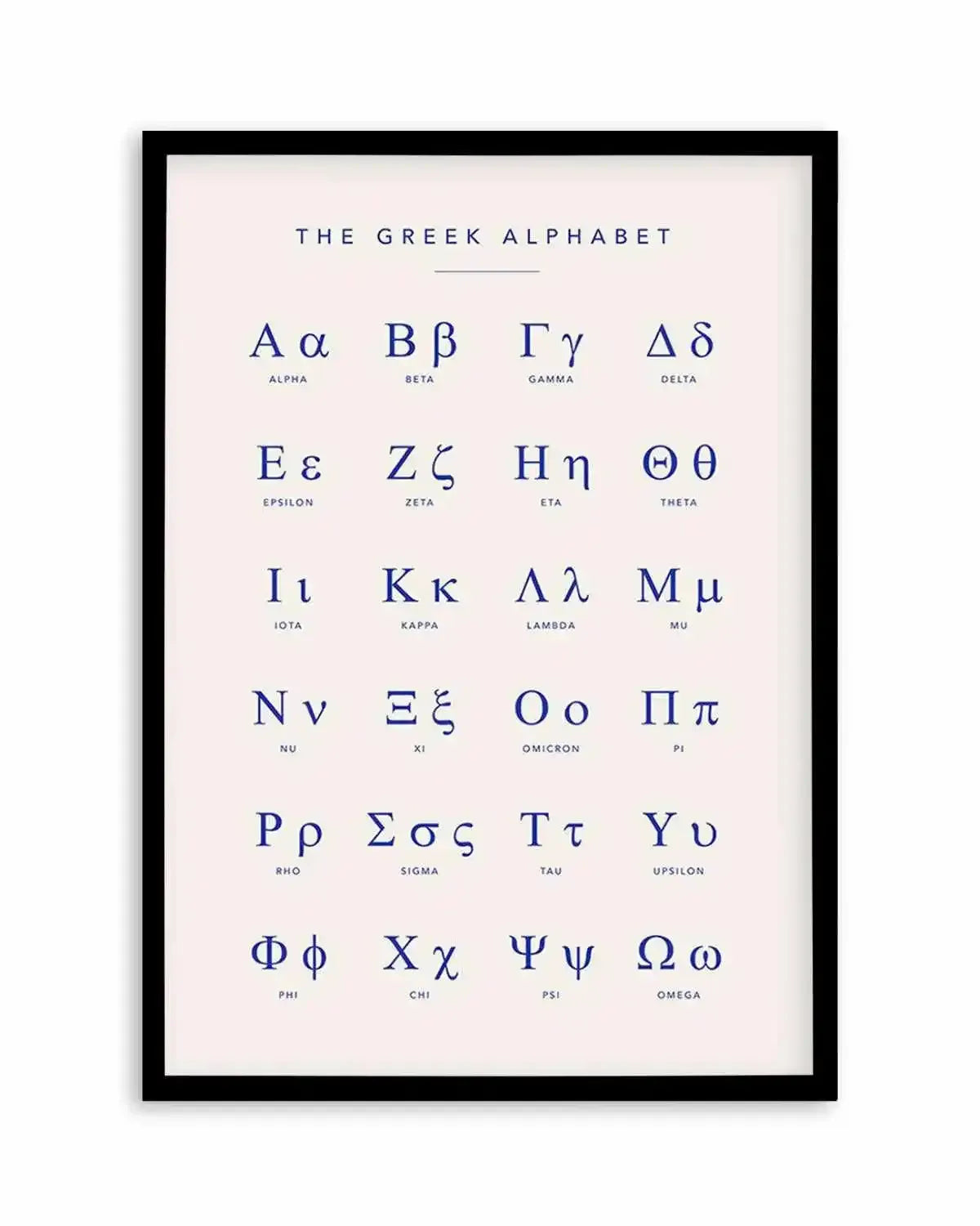 Greek Alphabet Art Print from Olive et Oriel where you can shop wallpaper and artworks online