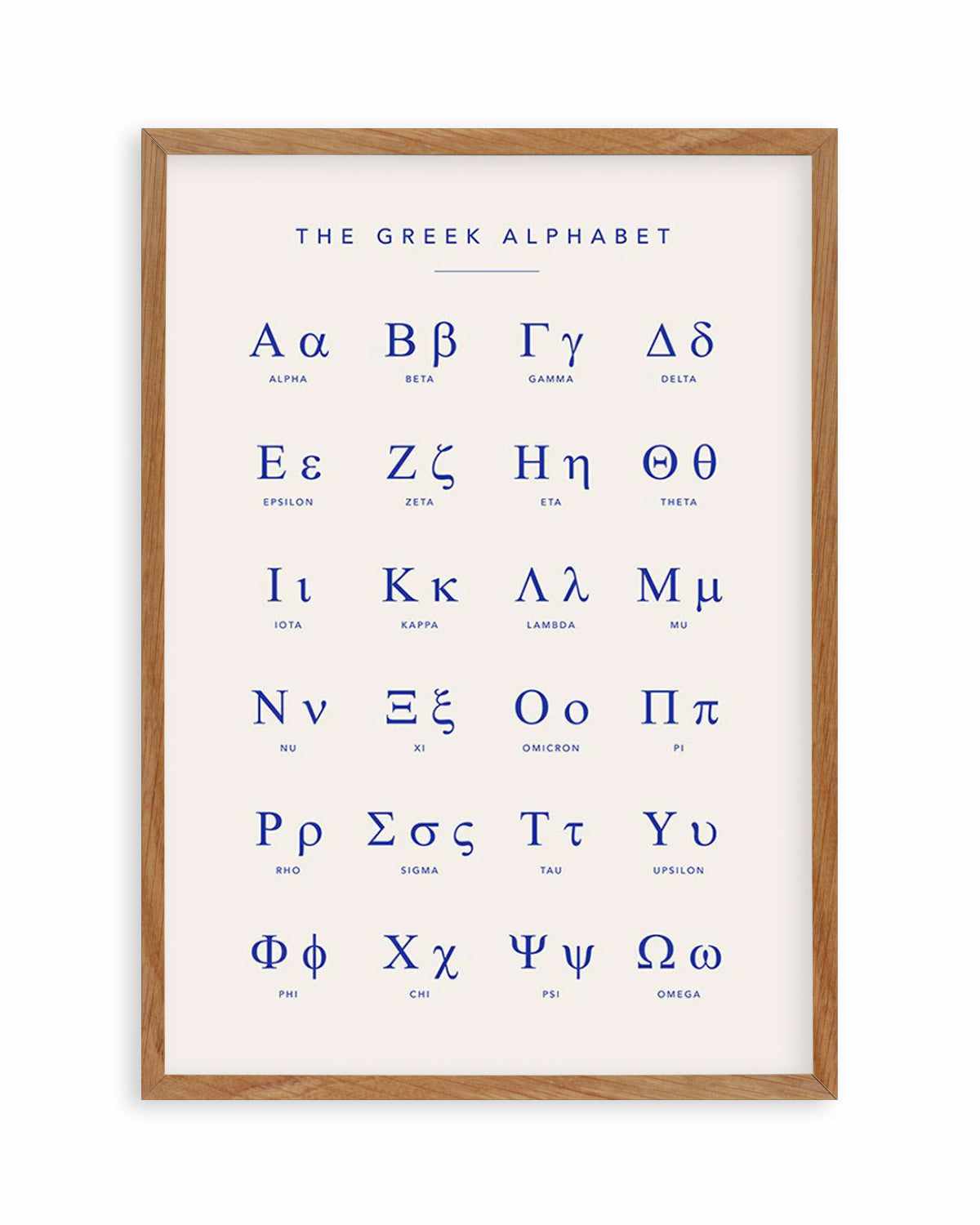 Greek Alphabet Art Print