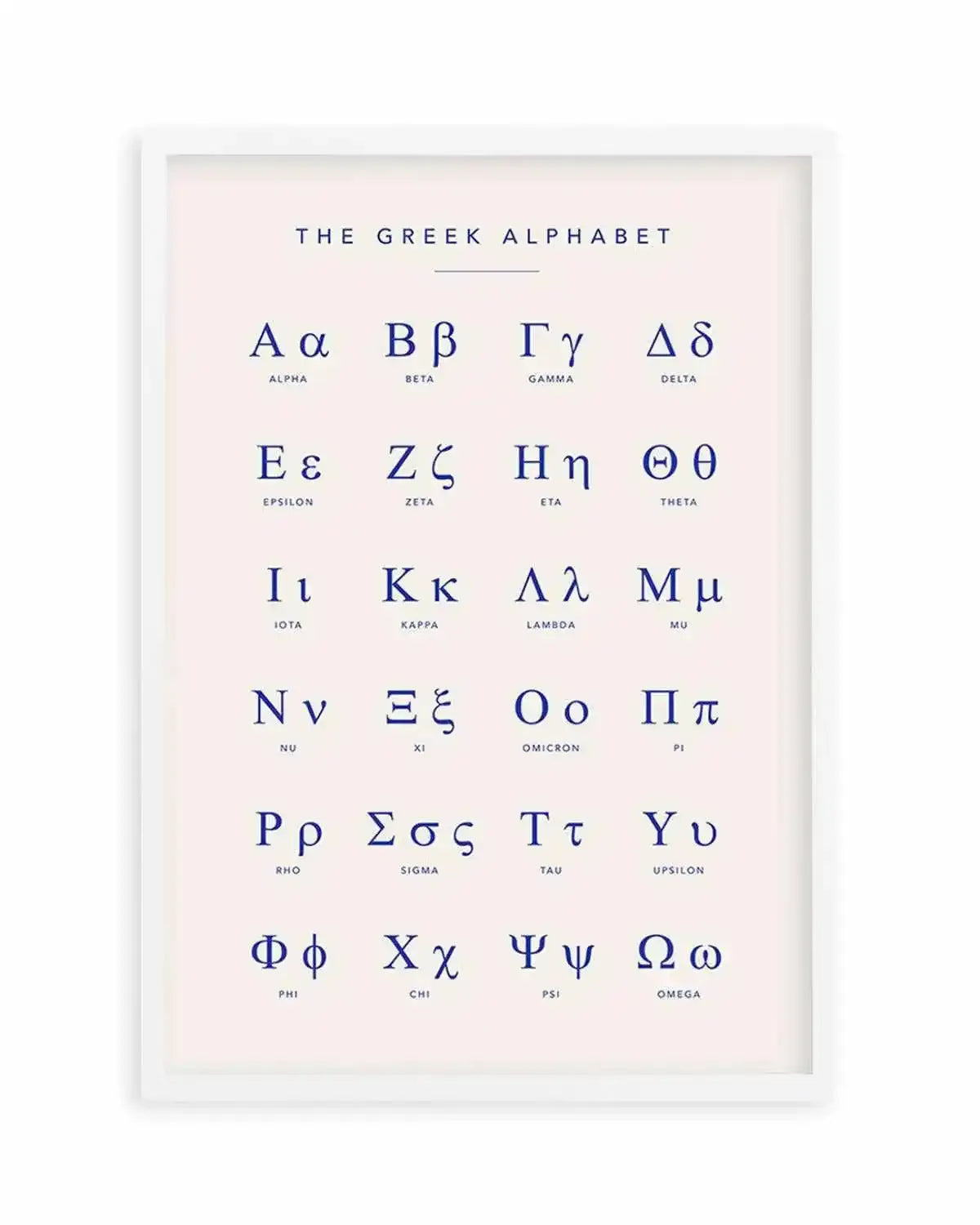 Greek Alphabet Art Print from Olive et Oriel where you can shop wallpaper and artworks online