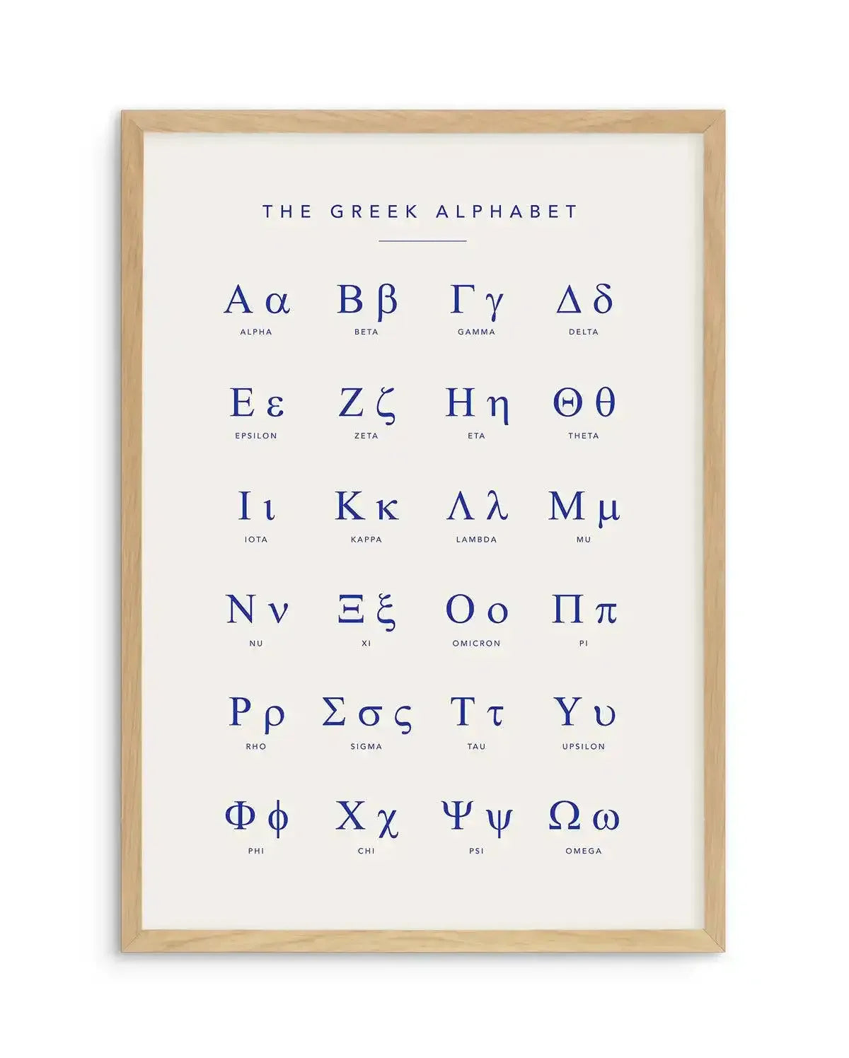 Greek Alphabet Art Print-Shop Greece Wall Art Prints Online with Olive et Oriel - Our collection of Greek Islands art prints offer unique wall art including blue domes of Santorini in Oia, mediterranean sea prints and incredible posters from Milos and other Greece landscape photography - this collection will add mediterranean blue to your home, perfect for updating the walls in coastal, beach house style. There is Greece art on canvas and extra large wall art with fast, free shipping across Aust
