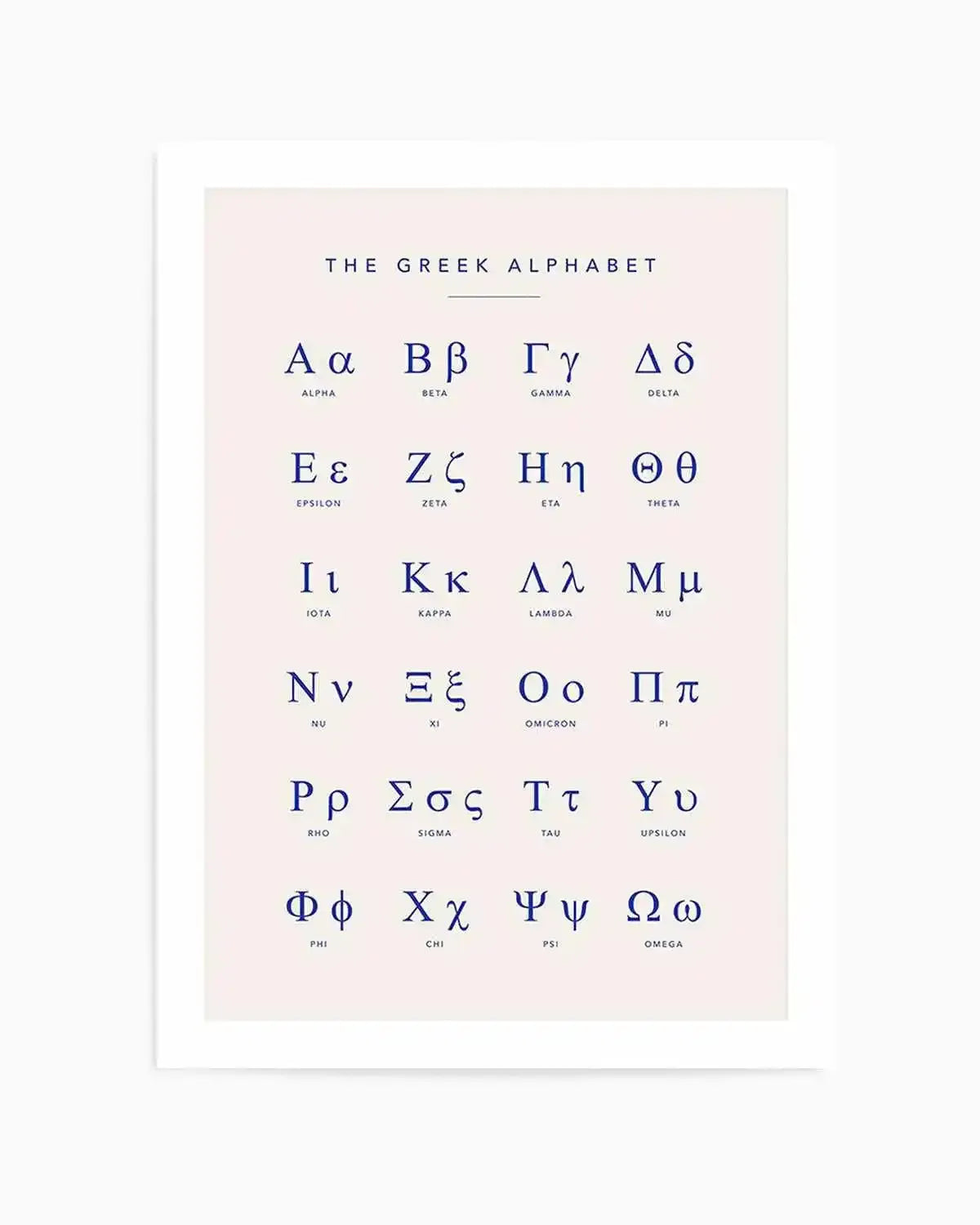 Greek Alphabet Art Print from Olive et Oriel where you can shop wallpaper and artworks online