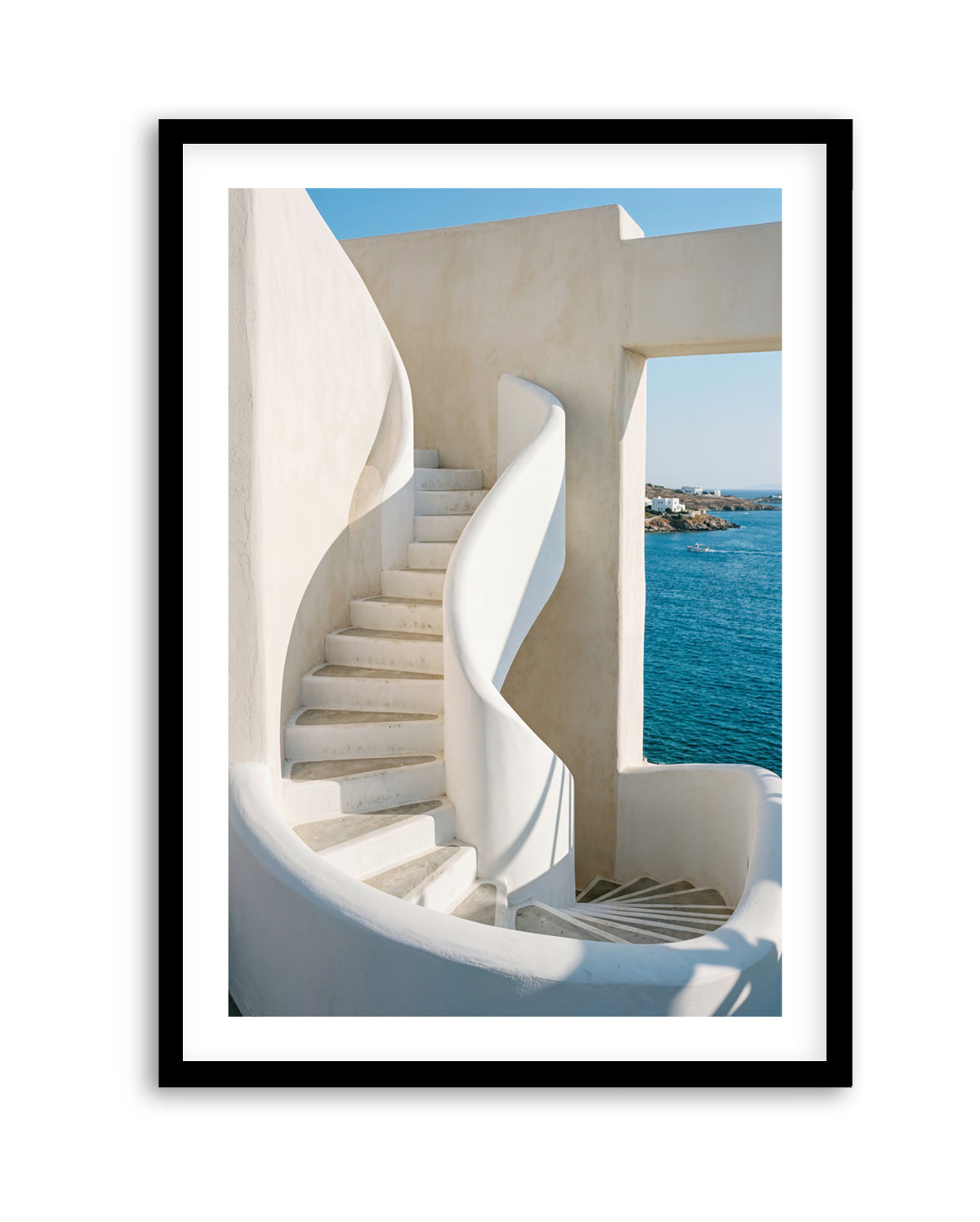 Greek Coastal Steps | Art Print