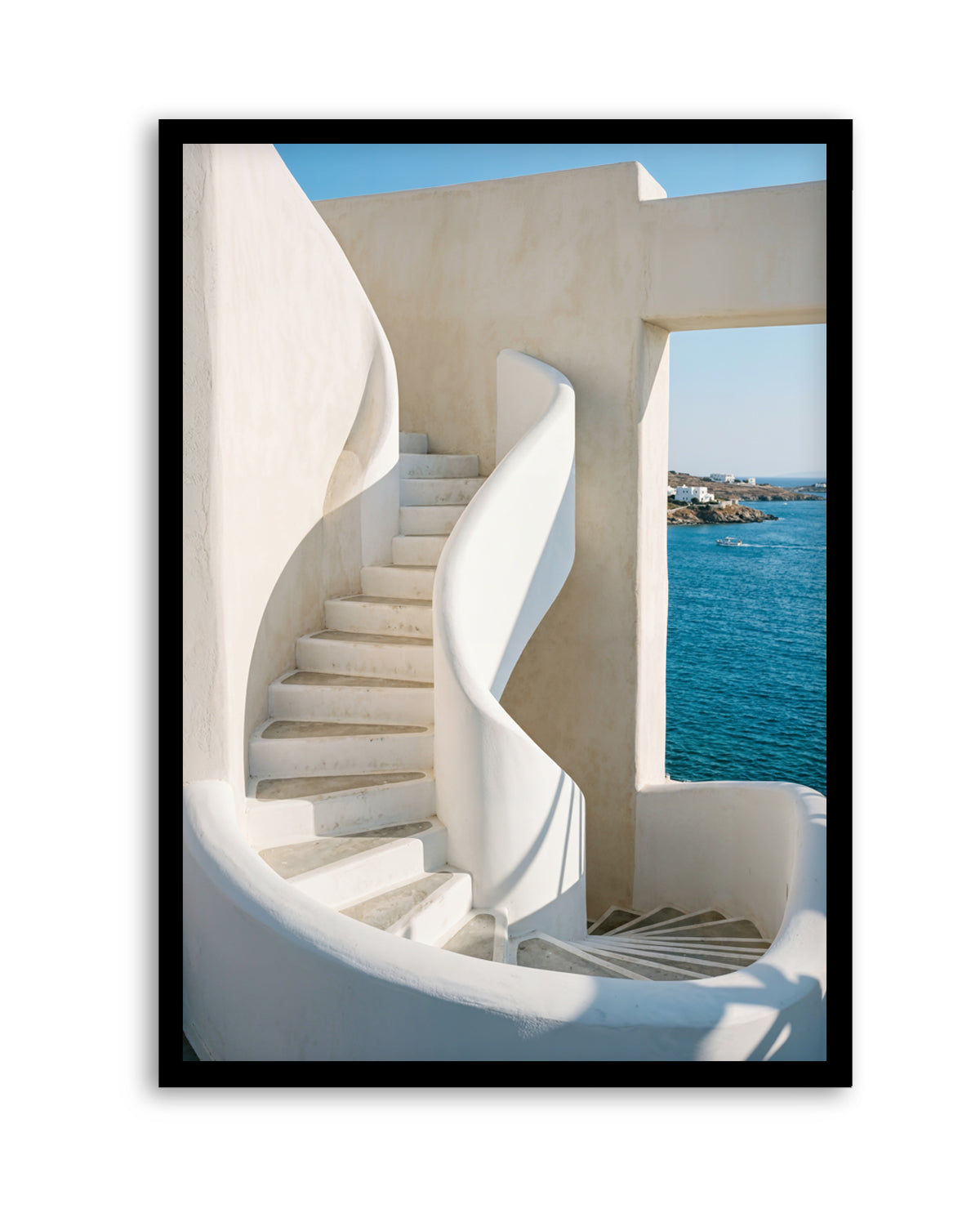 Greek Coastal Steps | Art Print