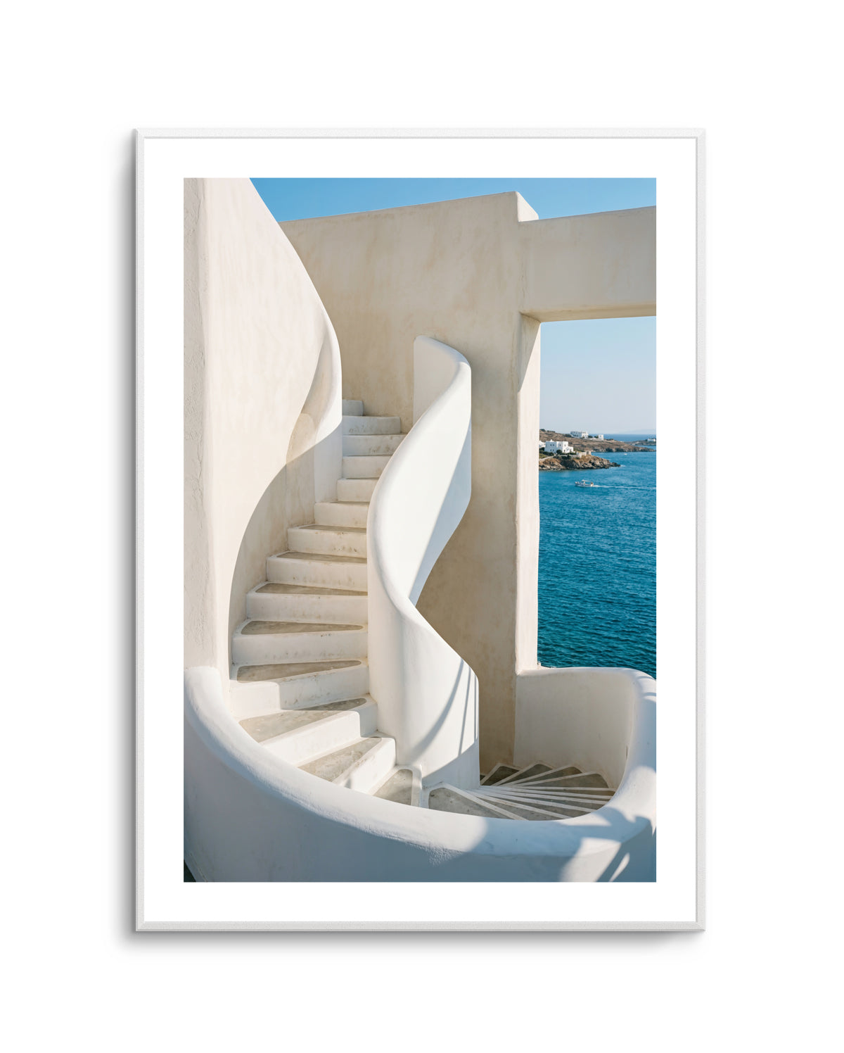 Greek Coastal Steps | Art Print