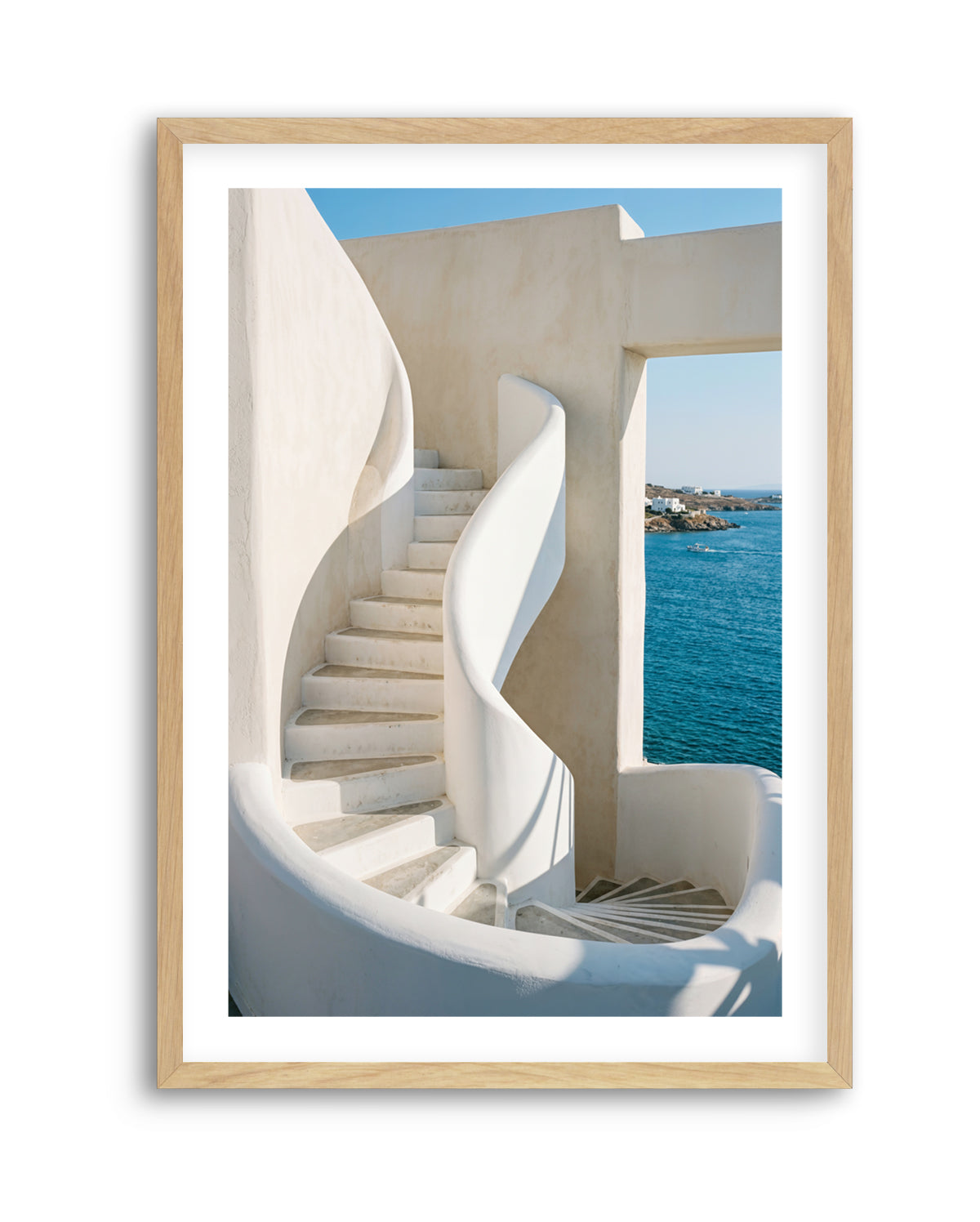 Greek Coastal Steps | Art Print