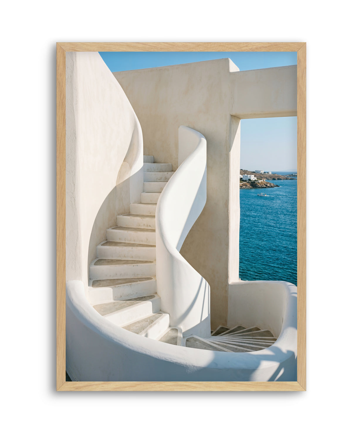 Greek Coastal Steps | Art Print