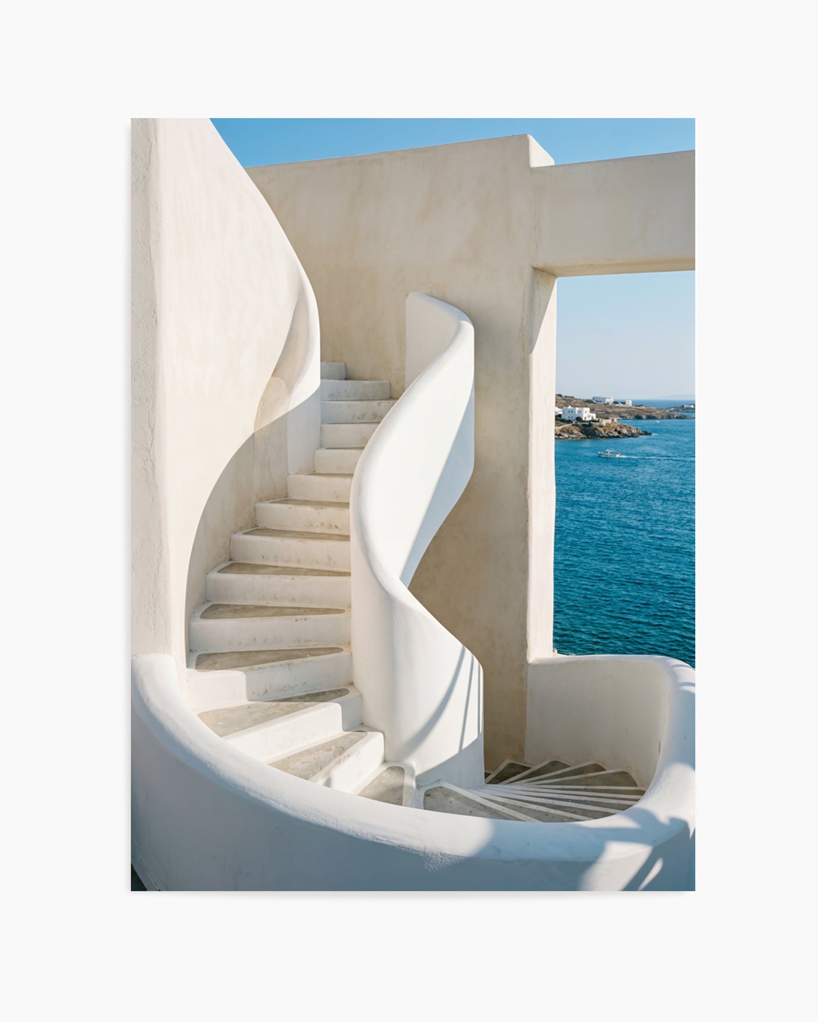Greek Coastal Steps | Art Print