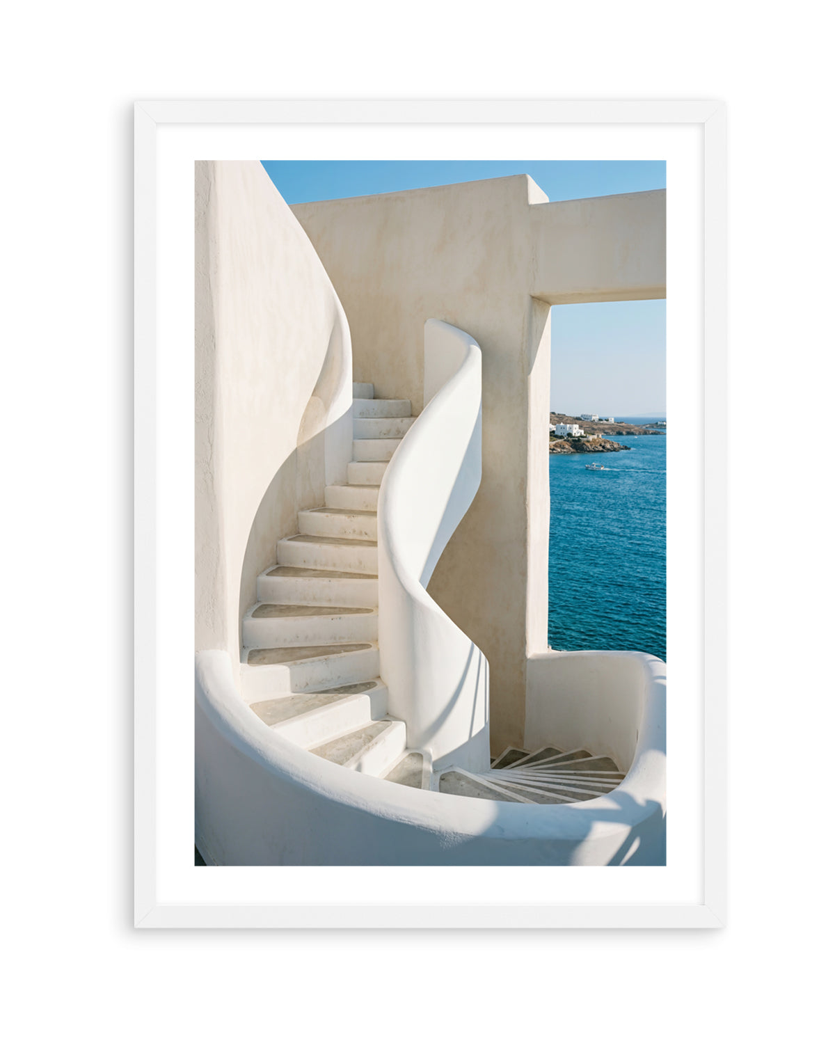 Greek Coastal Steps | Art Print
