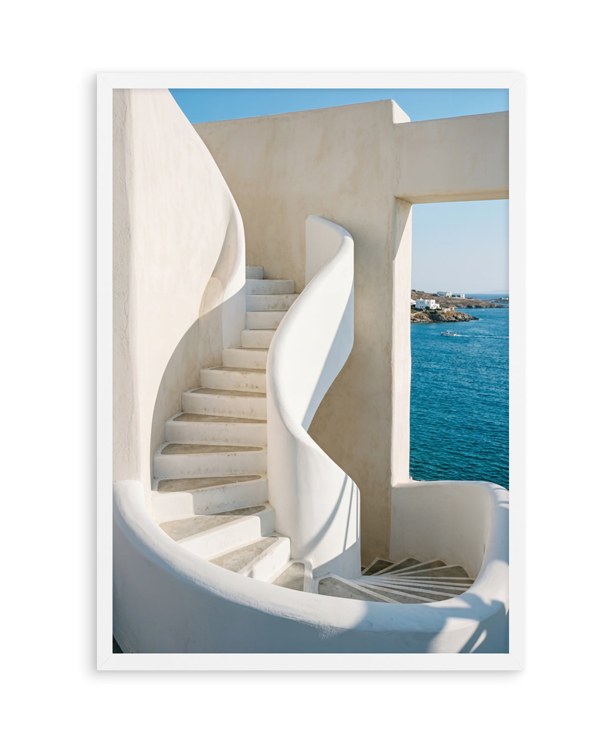 Greek Coastal Steps | Art Print