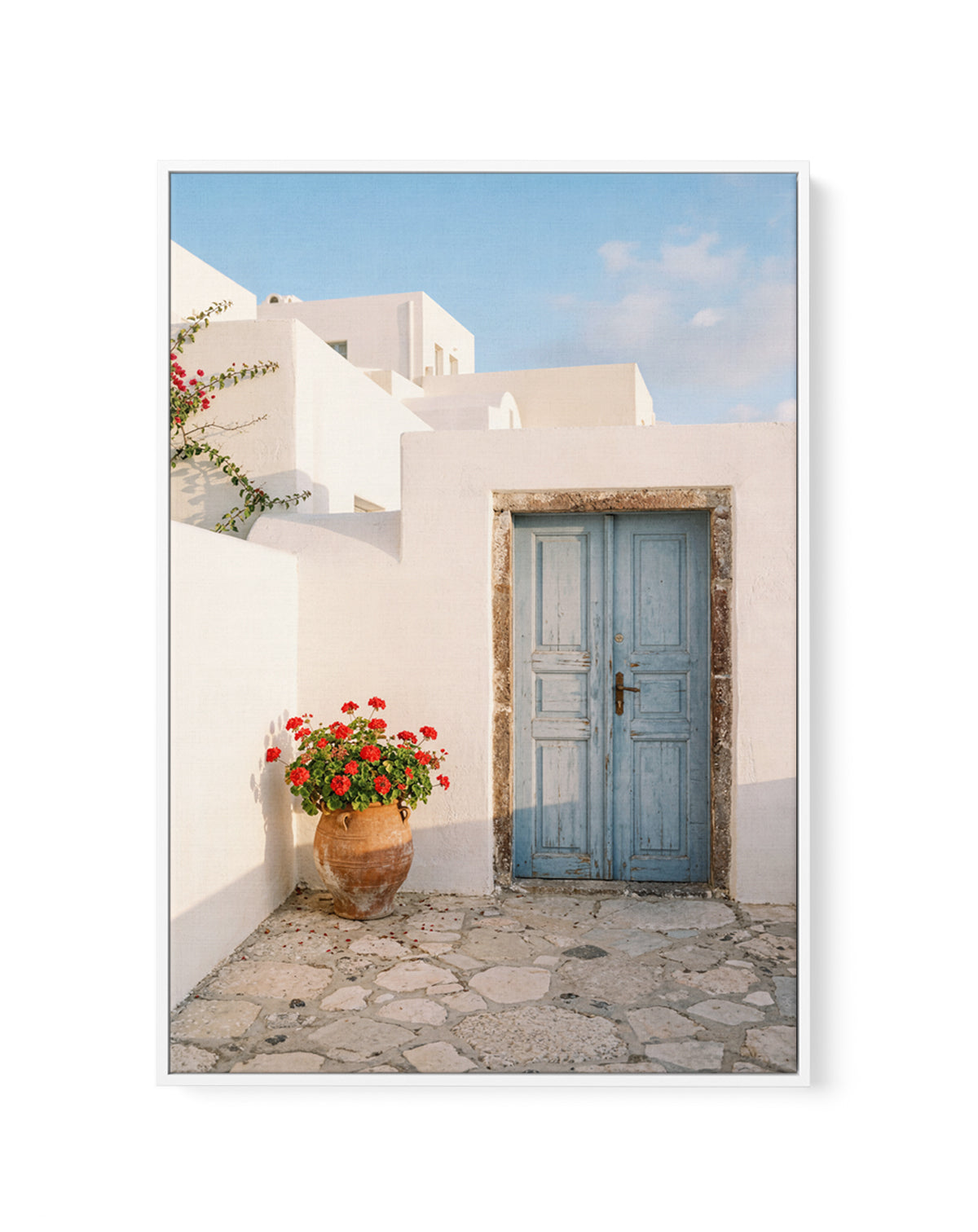 Greek Island Doorway | Framed Canvas Art Print