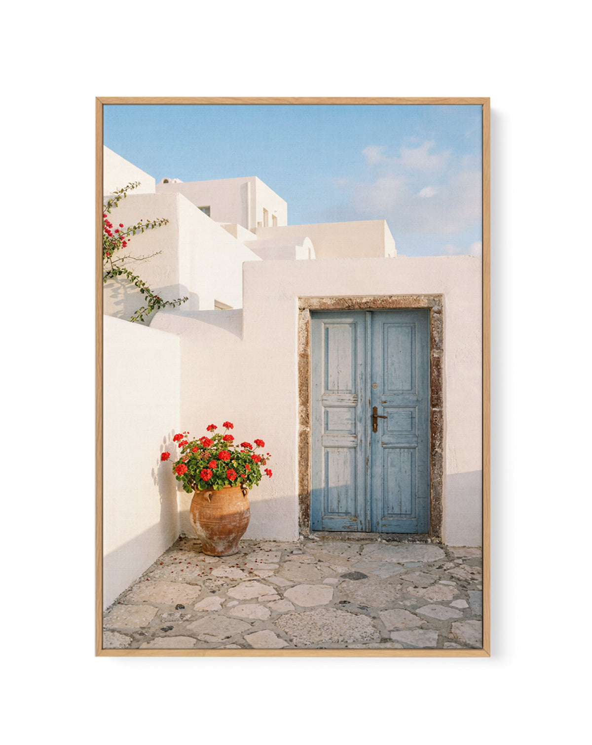 Greek Island Doorway | Framed Canvas Art Print
