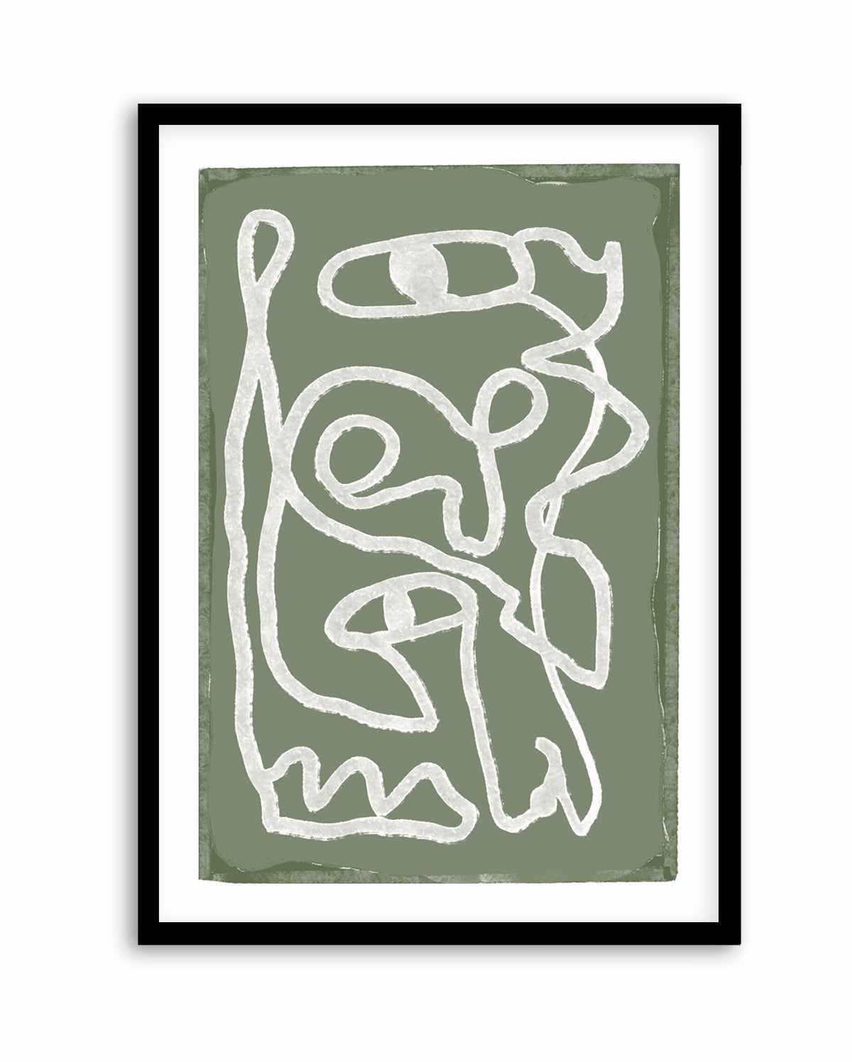 Green Abstract Lines by Sharyn Bursic | Art Print from Olive et Oriel where you can shop wallpaper and artworks online