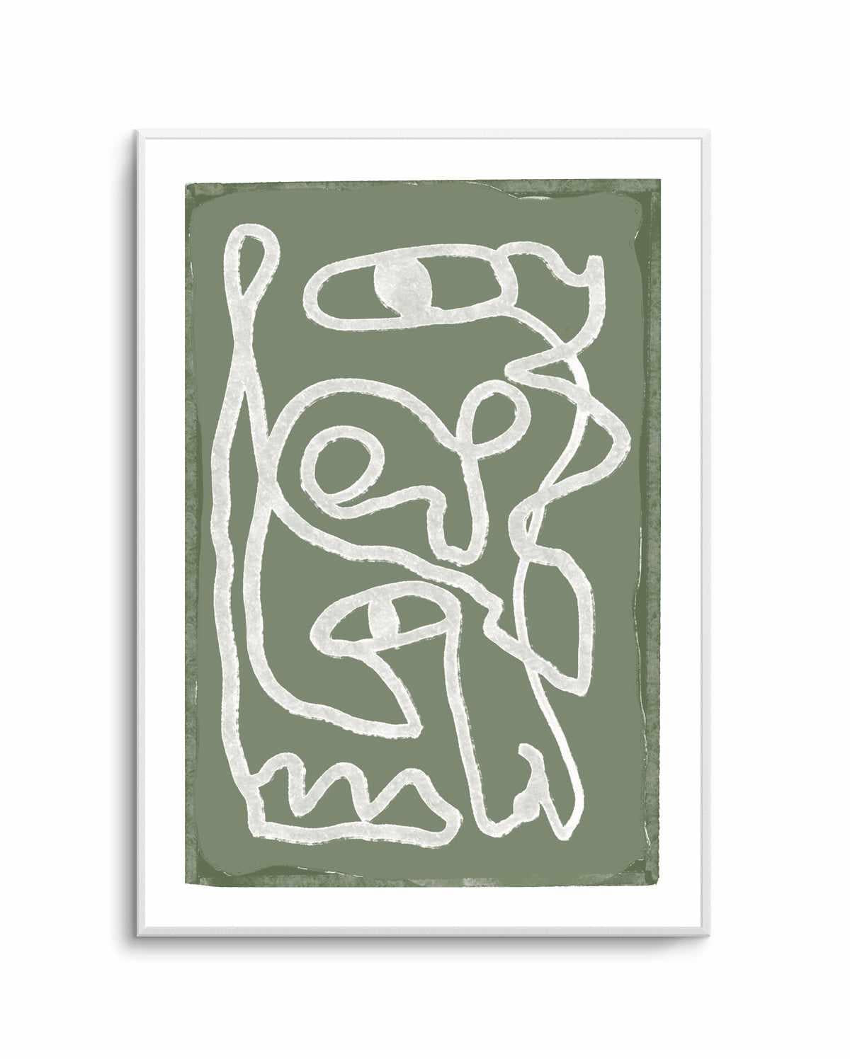 Green Abstract Lines by Sharyn Bursic | Art Print from Olive et Oriel where you can shop wallpaper and artworks online