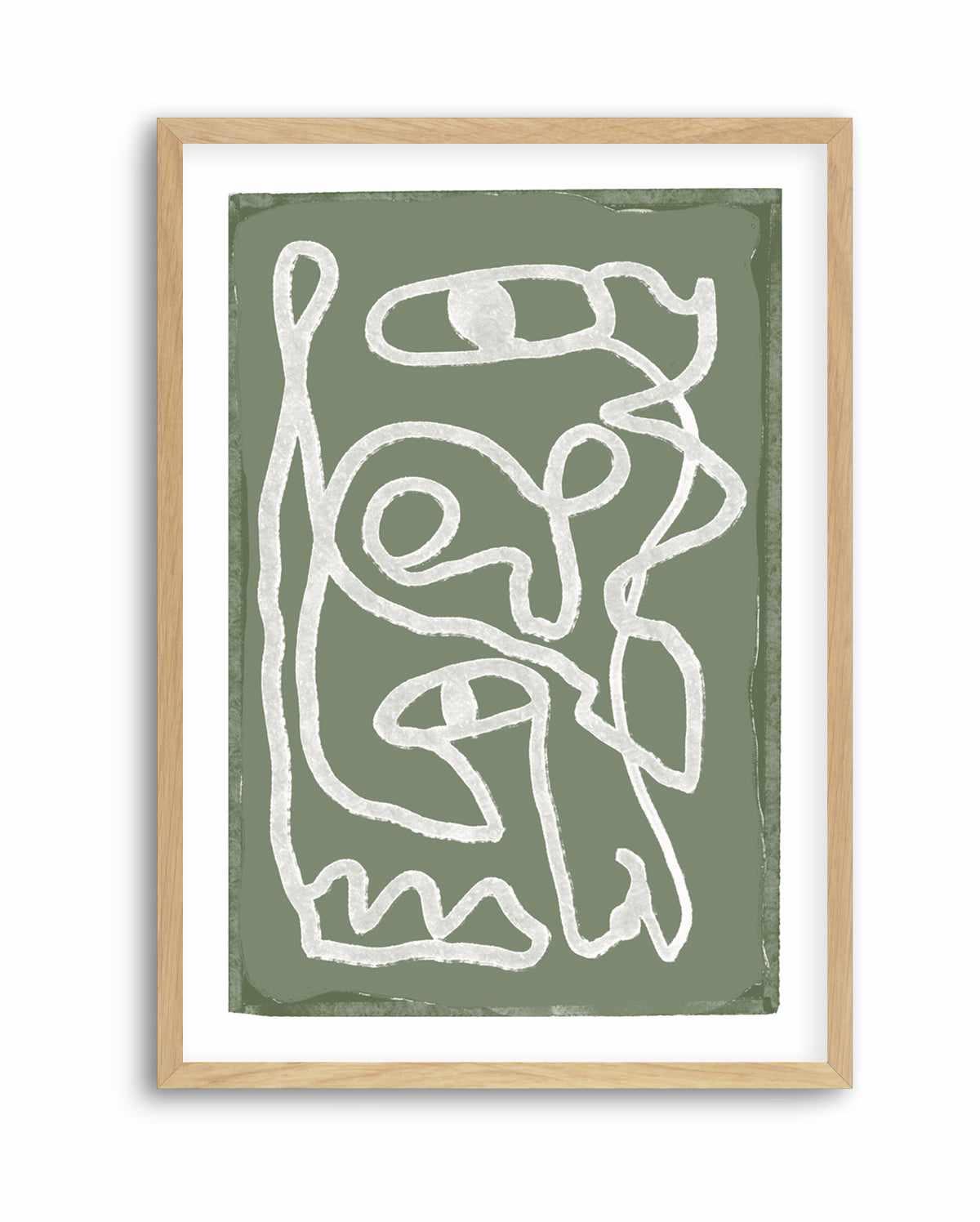 Green Abstract Lines by Sharyn Bursic | Art Print from Olive et Oriel where you can shop wallpaper and artworks online