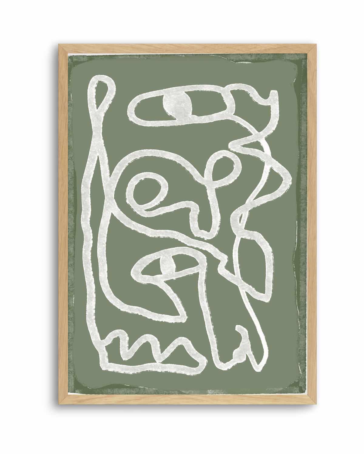 Green Abstract Lines by Sharyn Bursic | Art Print from Olive et Oriel where you can shop wallpaper and artworks online