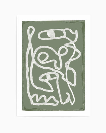 Green Abstract Lines by Sharyn Bursic | Art Print from Olive et Oriel where you can shop wallpaper and artworks online
